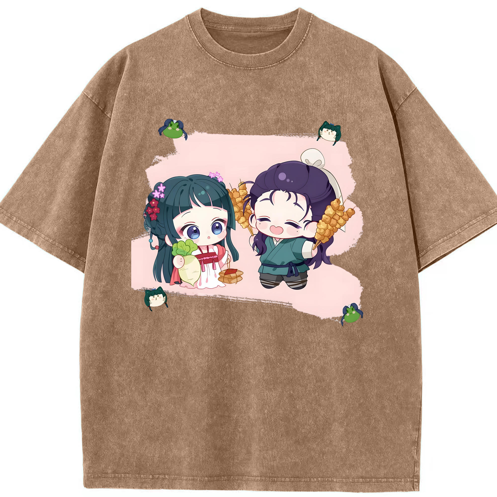 （画像用） 薬屋のひとりごと The Apothecary Diaries 綿100% ヴィンテージ風 半袖Tシャツ（フロントプリント）