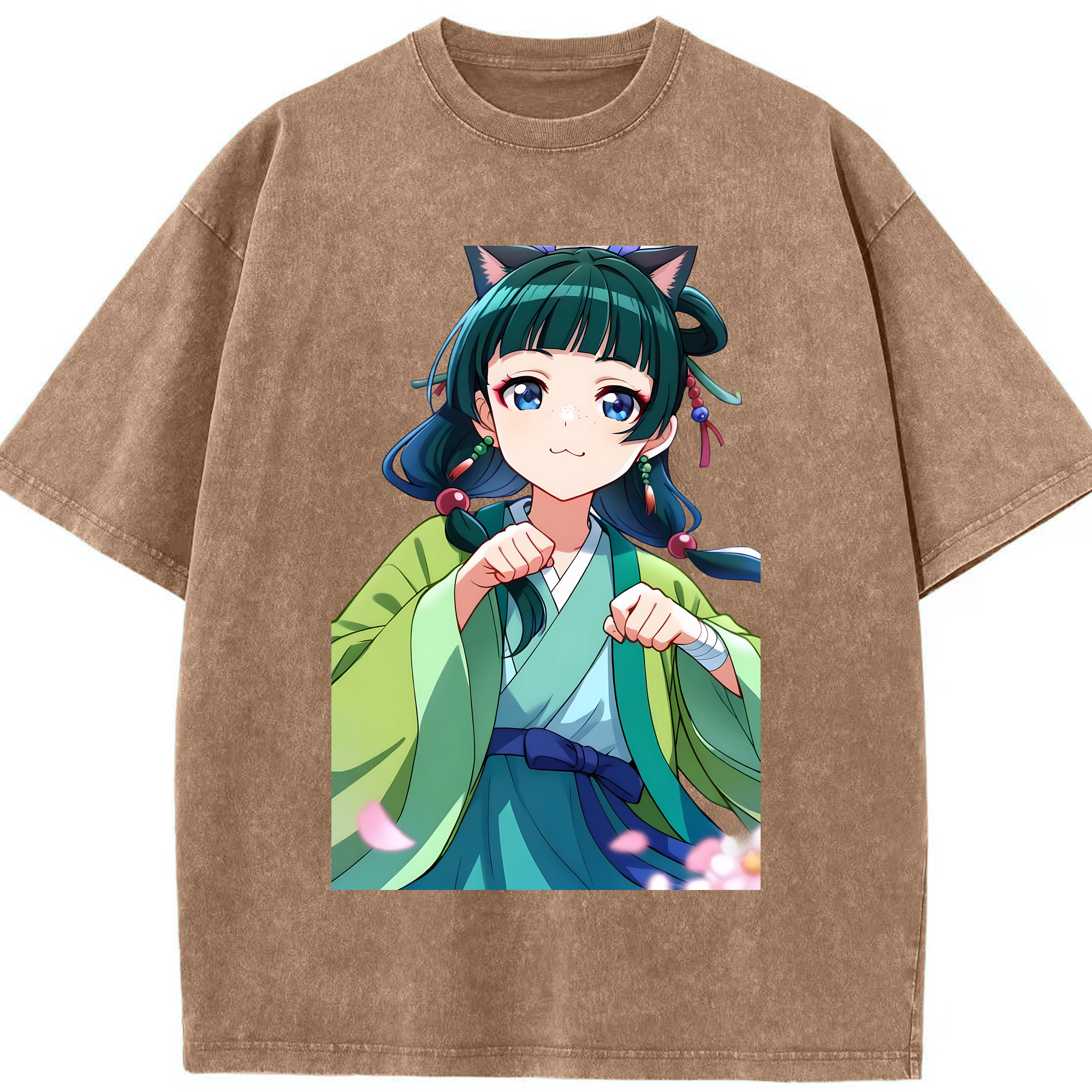 （画像用） 薬屋のひとりごと The Apothecary Diaries 綿100% ヴィンテージ風 半袖Tシャツ（フロントプリント）