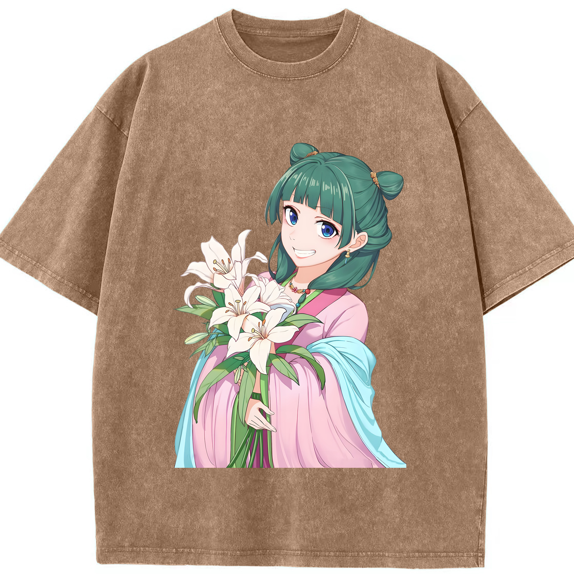 （画像用） 薬屋のひとりごと The Apothecary Diaries 綿100% ヴィンテージ風 半袖Tシャツ（フロントプリント）