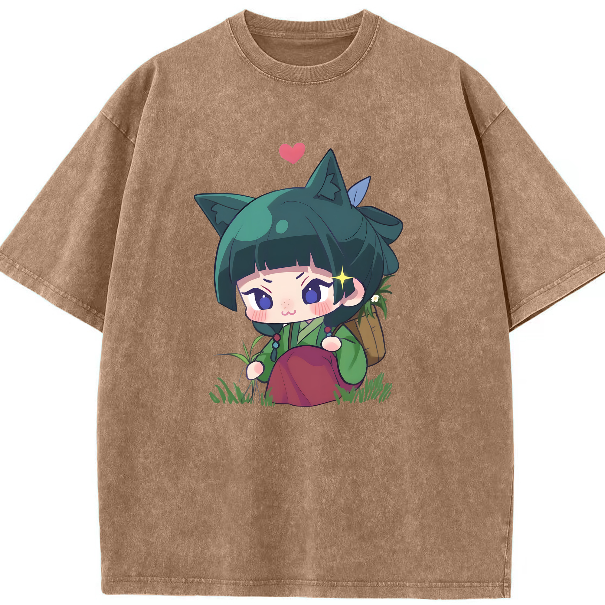 （画像用） 薬屋のひとりごと The Apothecary Diaries 綿100% ヴィンテージ風 半袖Tシャツ（フロントプリント）