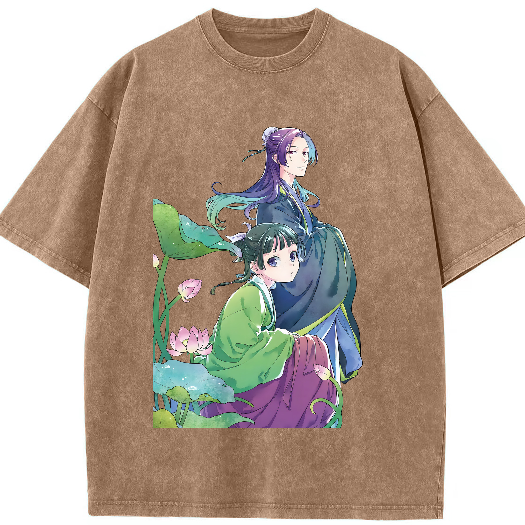 （画像用） 薬屋のひとりごと The Apothecary Diaries 綿100% ヴィンテージ風 半袖Tシャツ（フロントプリント）