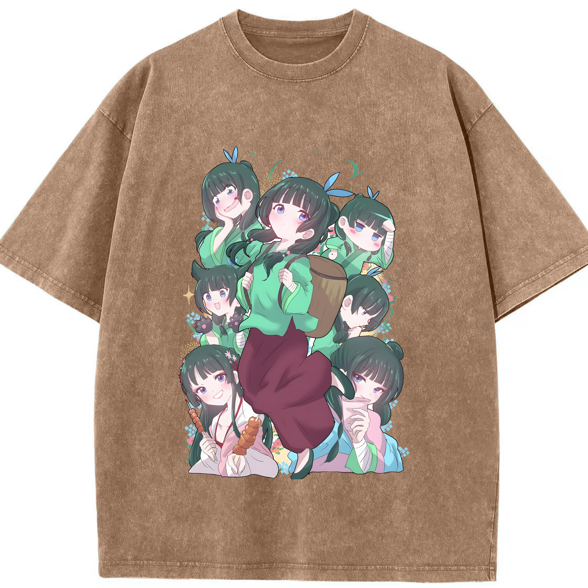 （画像用） 薬屋のひとりごと The Apothecary Diaries 綿100% ヴィンテージ風 半袖Tシャツ（フロントプリント）