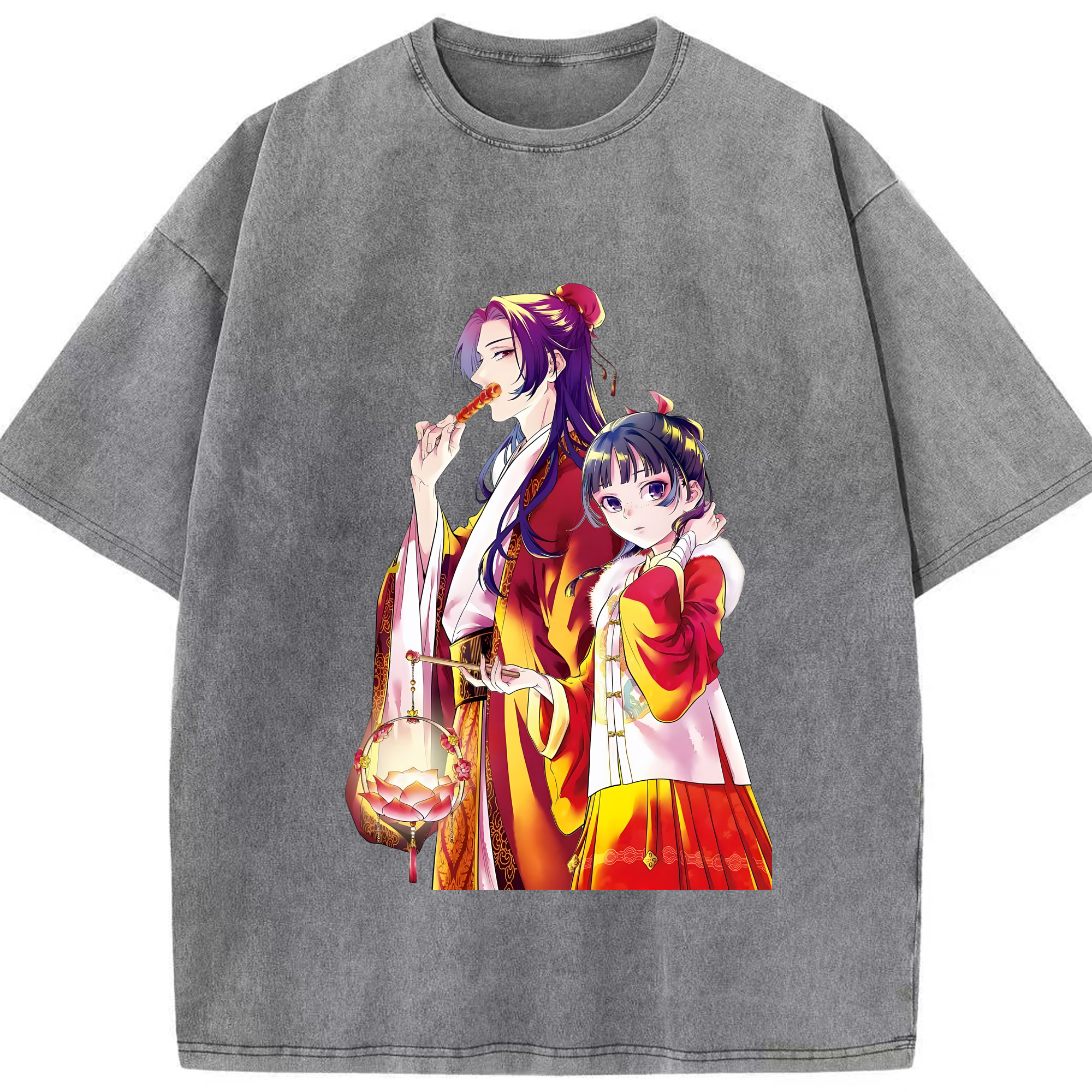 （画像用） 薬屋のひとりごと The Apothecary Diaries 綿100% ヴィンテージ風 半袖Tシャツ（フロントプリント）