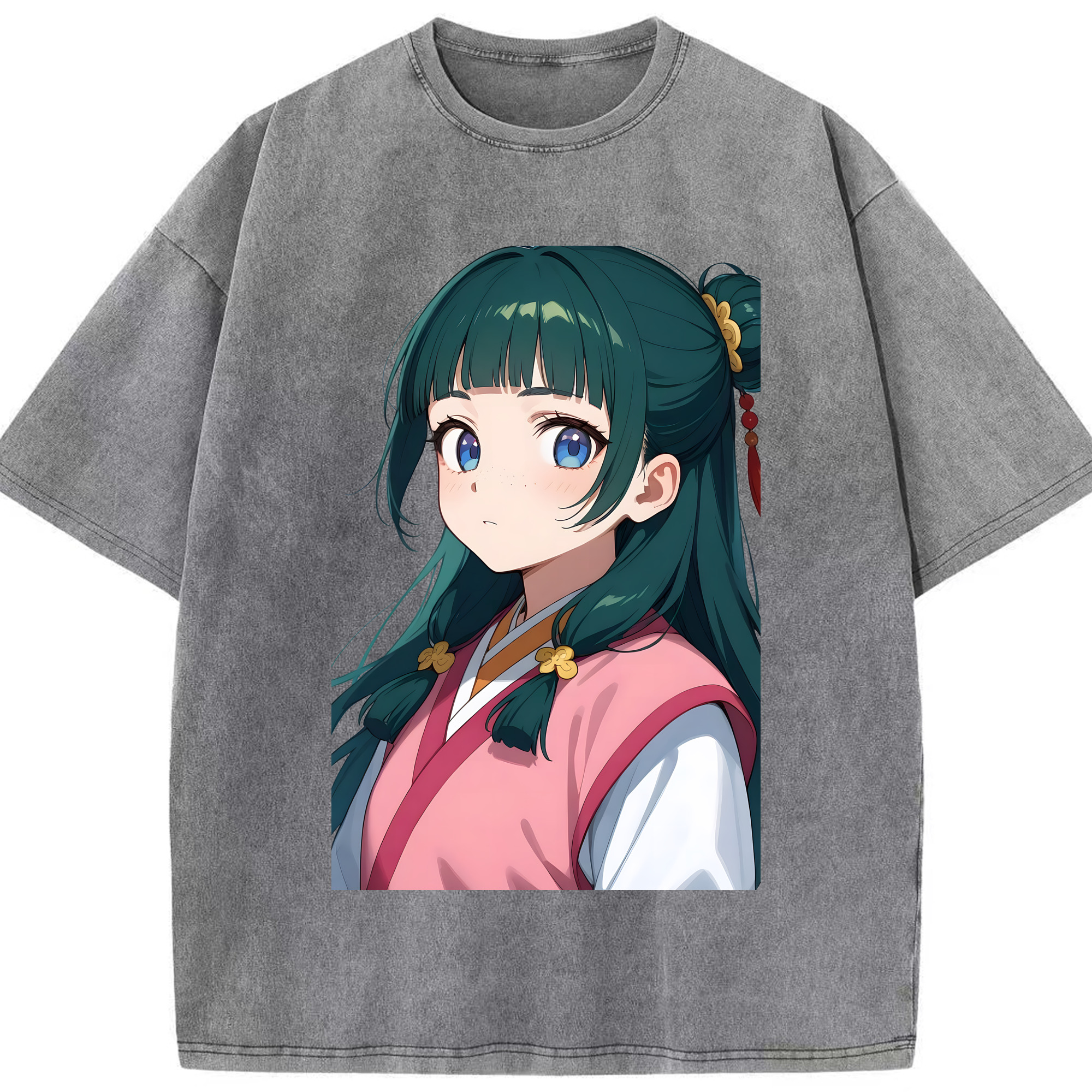 （画像用） 薬屋のひとりごと The Apothecary Diaries 綿100% ヴィンテージ風 半袖Tシャツ（フロントプリント）