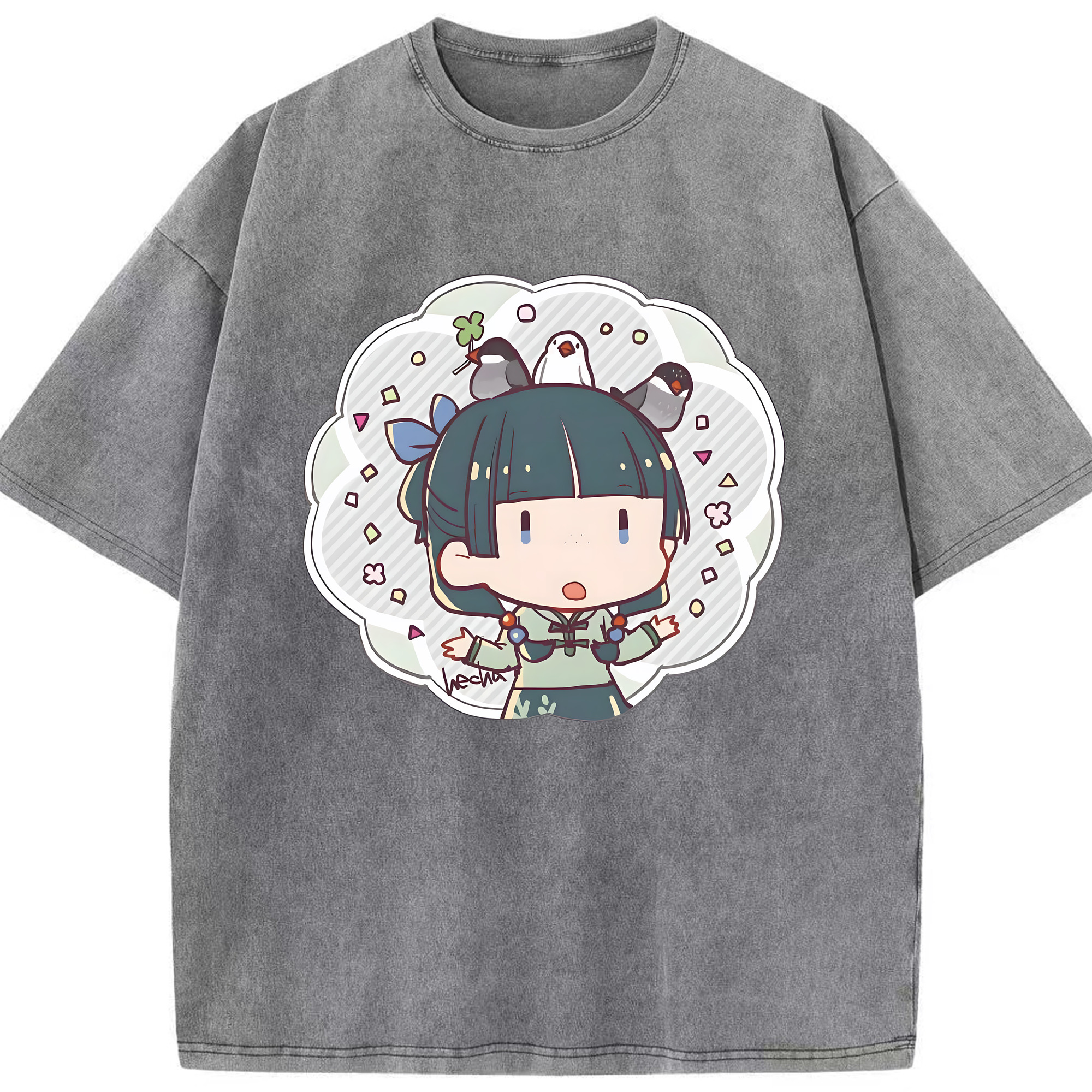 （画像用） 薬屋のひとりごと The Apothecary Diaries 綿100% ヴィンテージ風 半袖Tシャツ（フロントプリント）