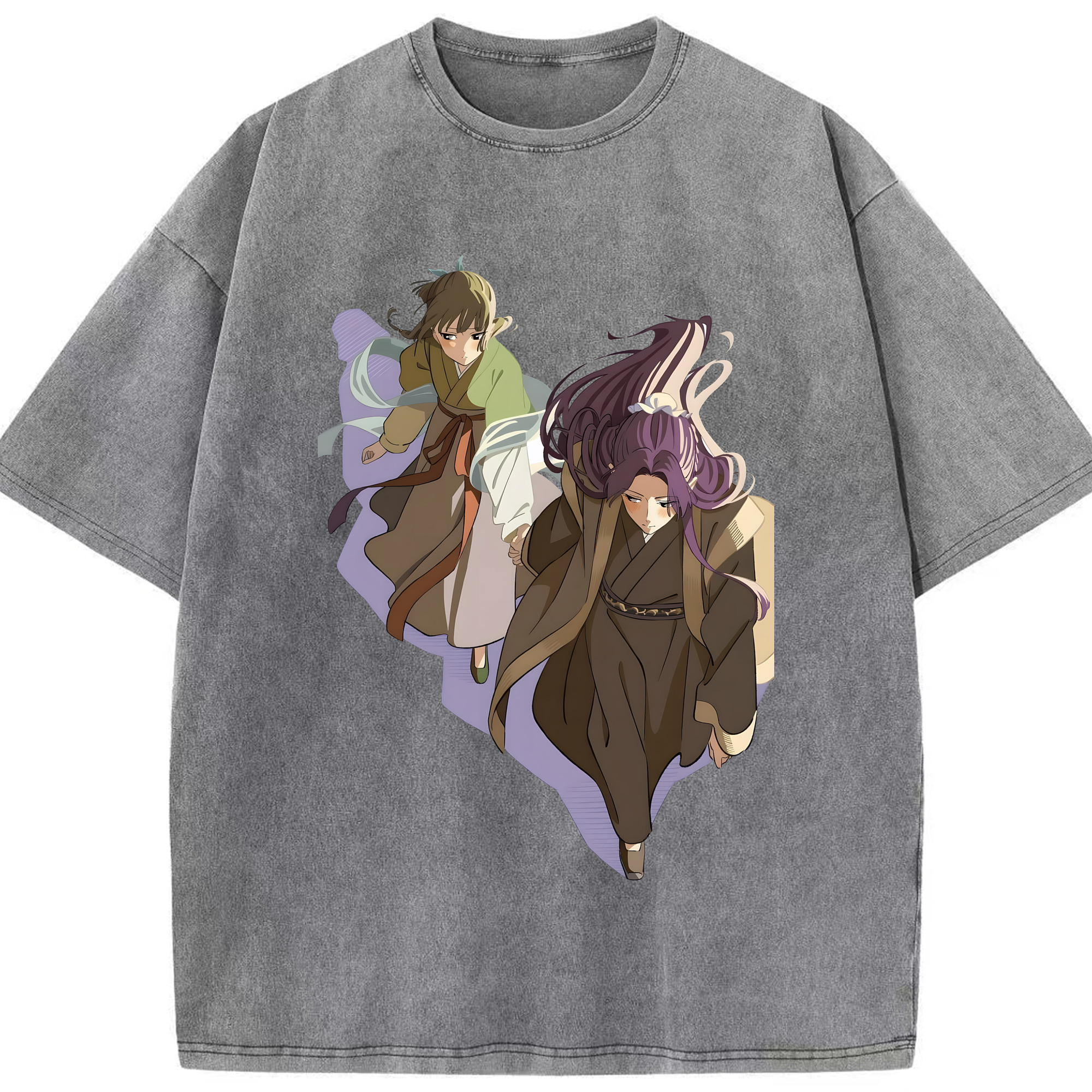 （画像用） 薬屋のひとりごと The Apothecary Diaries 綿100% ヴィンテージ風 半袖Tシャツ（フロントプリント）