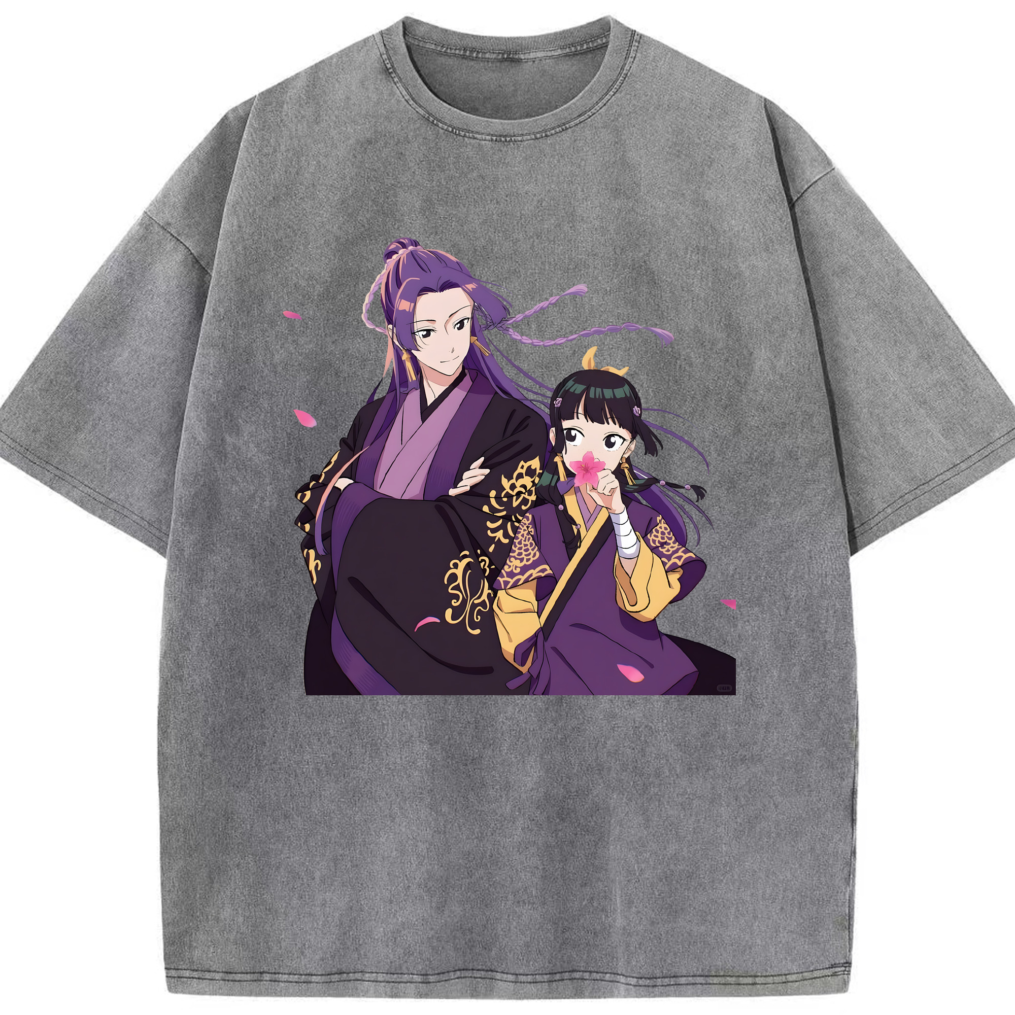 （画像用） 薬屋のひとりごと The Apothecary Diaries 綿100% ヴィンテージ風 半袖Tシャツ（フロントプリント）