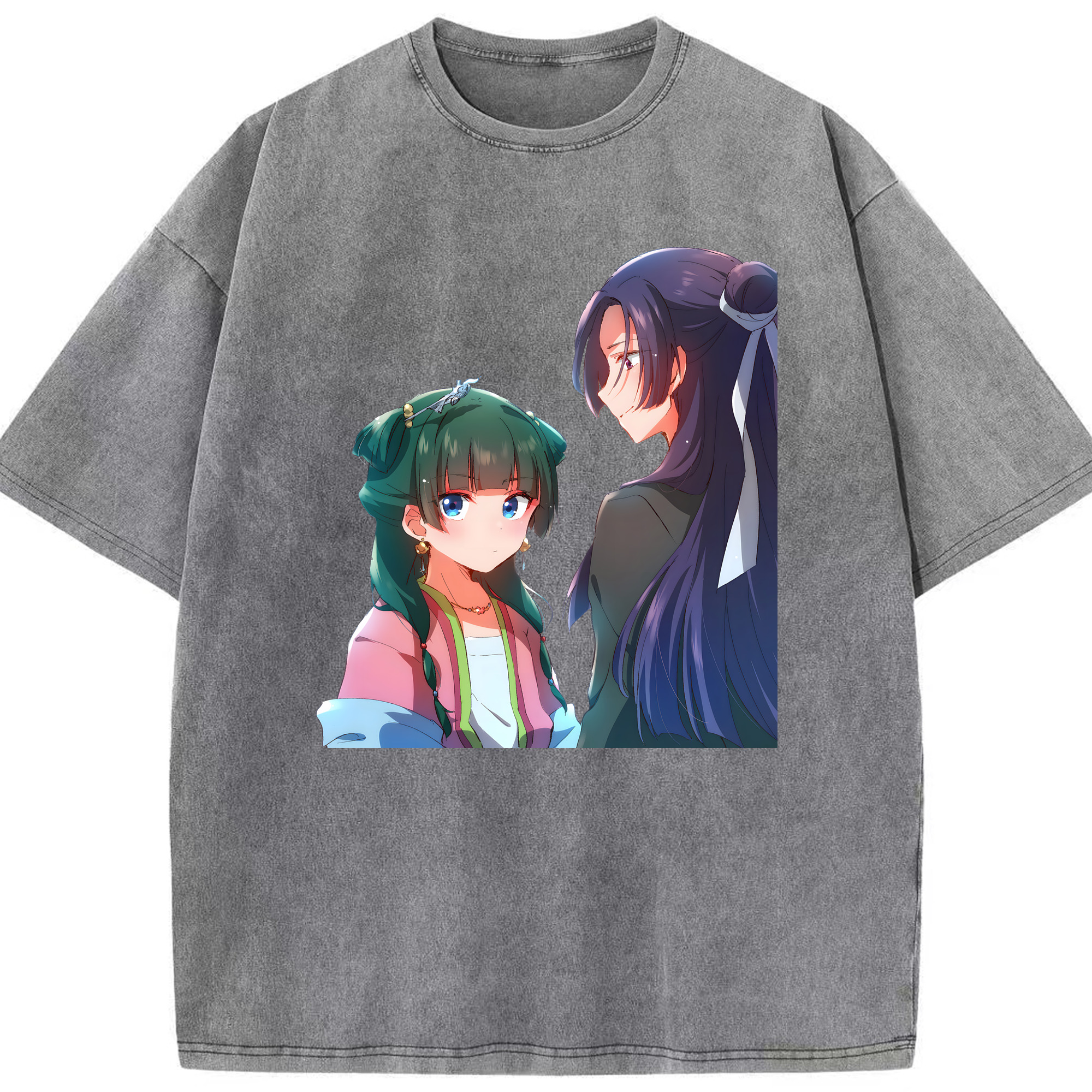 （画像用） 薬屋のひとりごと The Apothecary Diaries 綿100% ヴィンテージ風 半袖Tシャツ（フロントプリント）