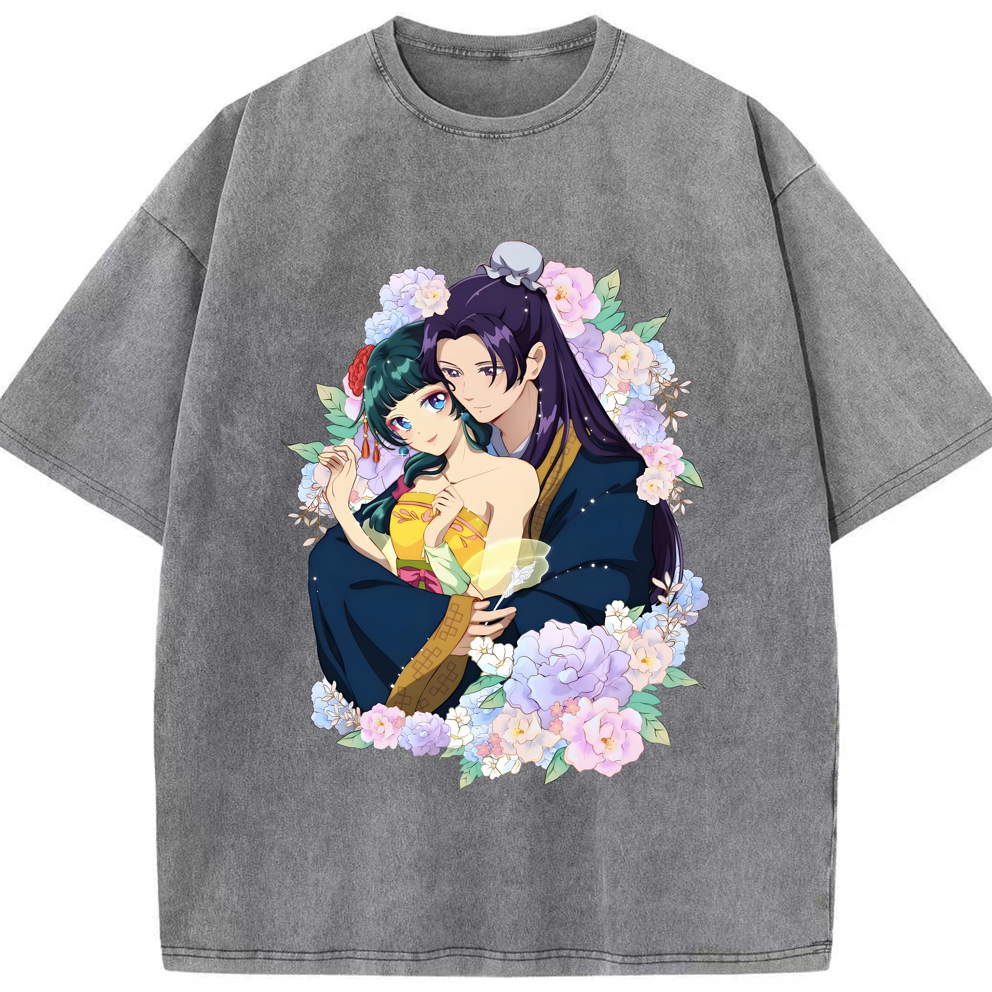 （画像用） 薬屋のひとりごと The Apothecary Diaries 綿100% ヴィンテージ風 半袖Tシャツ（フロントプリント）