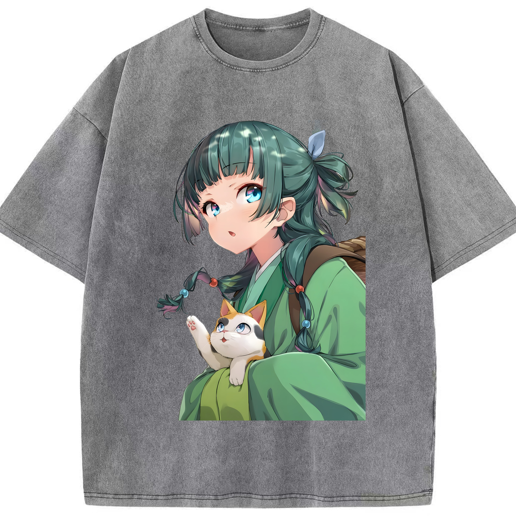 （画像用） 薬屋のひとりごと The Apothecary Diaries 綿100% ヴィンテージ風 半袖Tシャツ（フロントプリント）