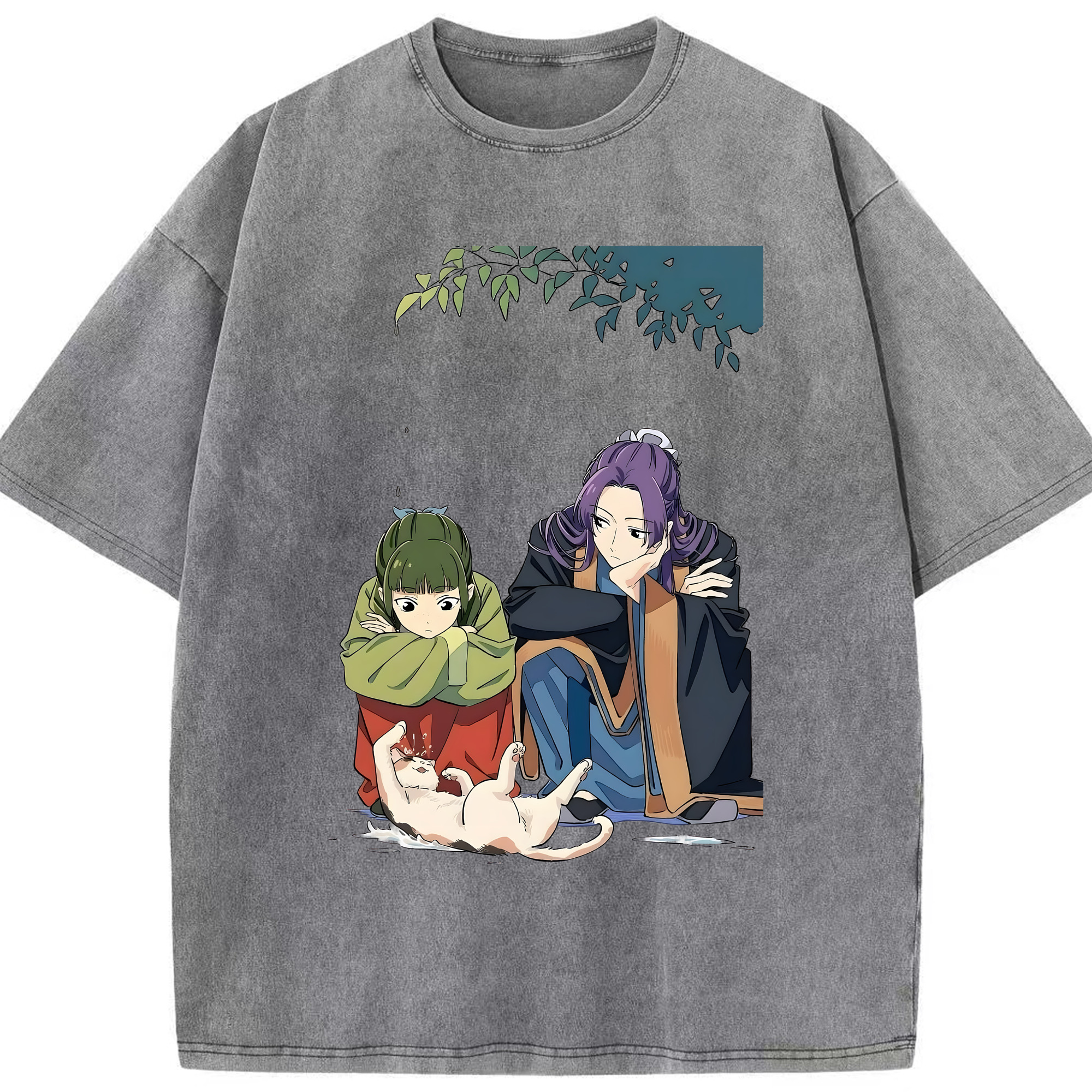 （画像用） 薬屋のひとりごと The Apothecary Diaries 綿100% ヴィンテージ風 半袖Tシャツ（フロントプリント）