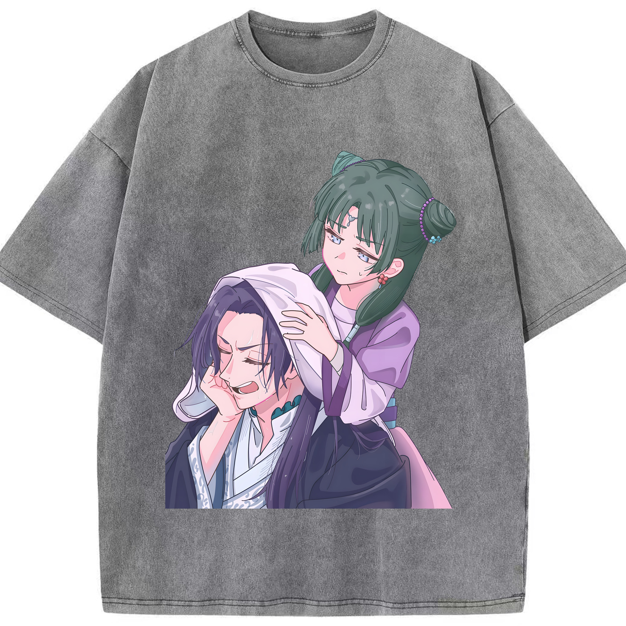 （画像用） 薬屋のひとりごと The Apothecary Diaries 綿100% ヴィンテージ風 半袖Tシャツ（フロントプリント）