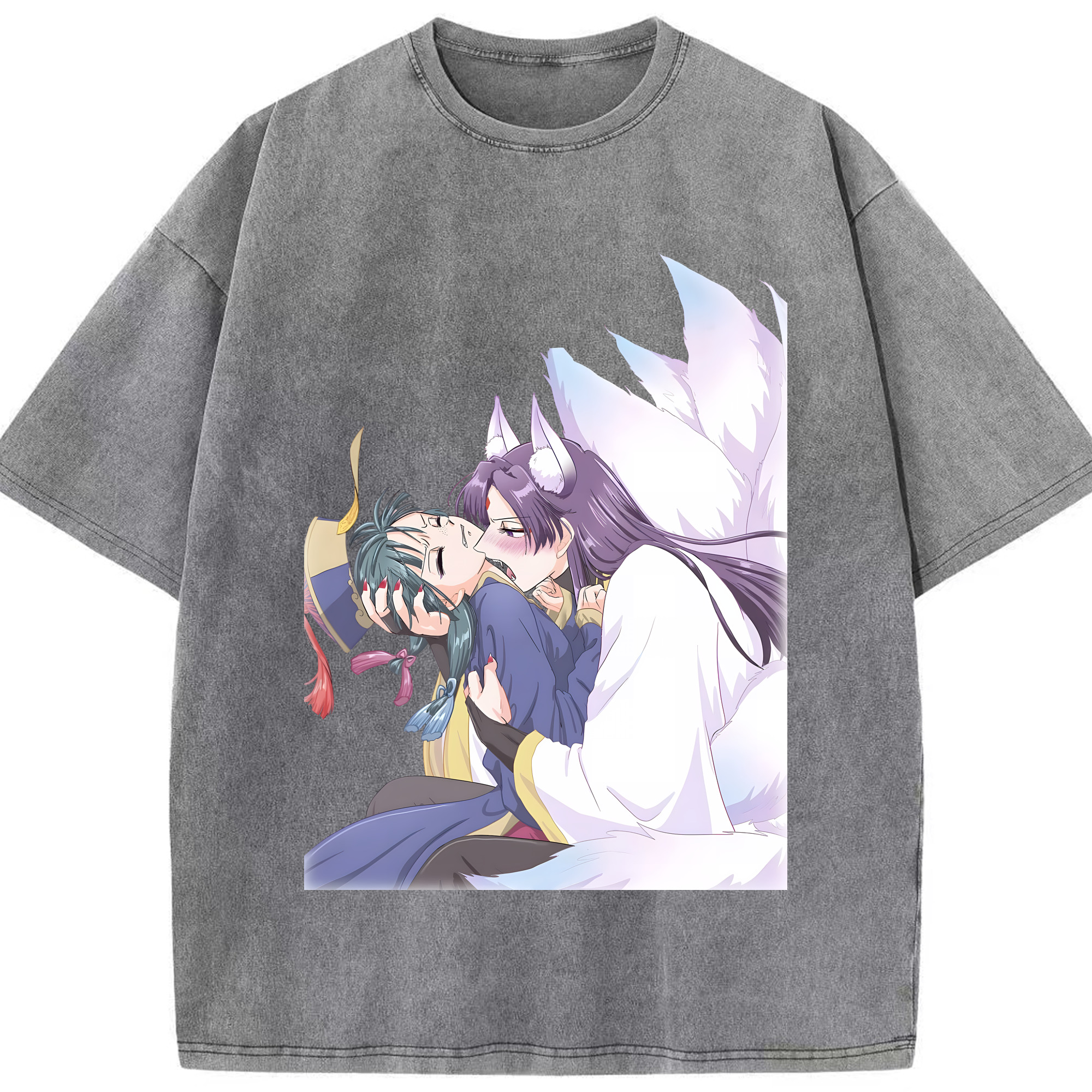 （画像用） 薬屋のひとりごと The Apothecary Diaries 綿100% ヴィンテージ風 半袖Tシャツ（フロントプリント）