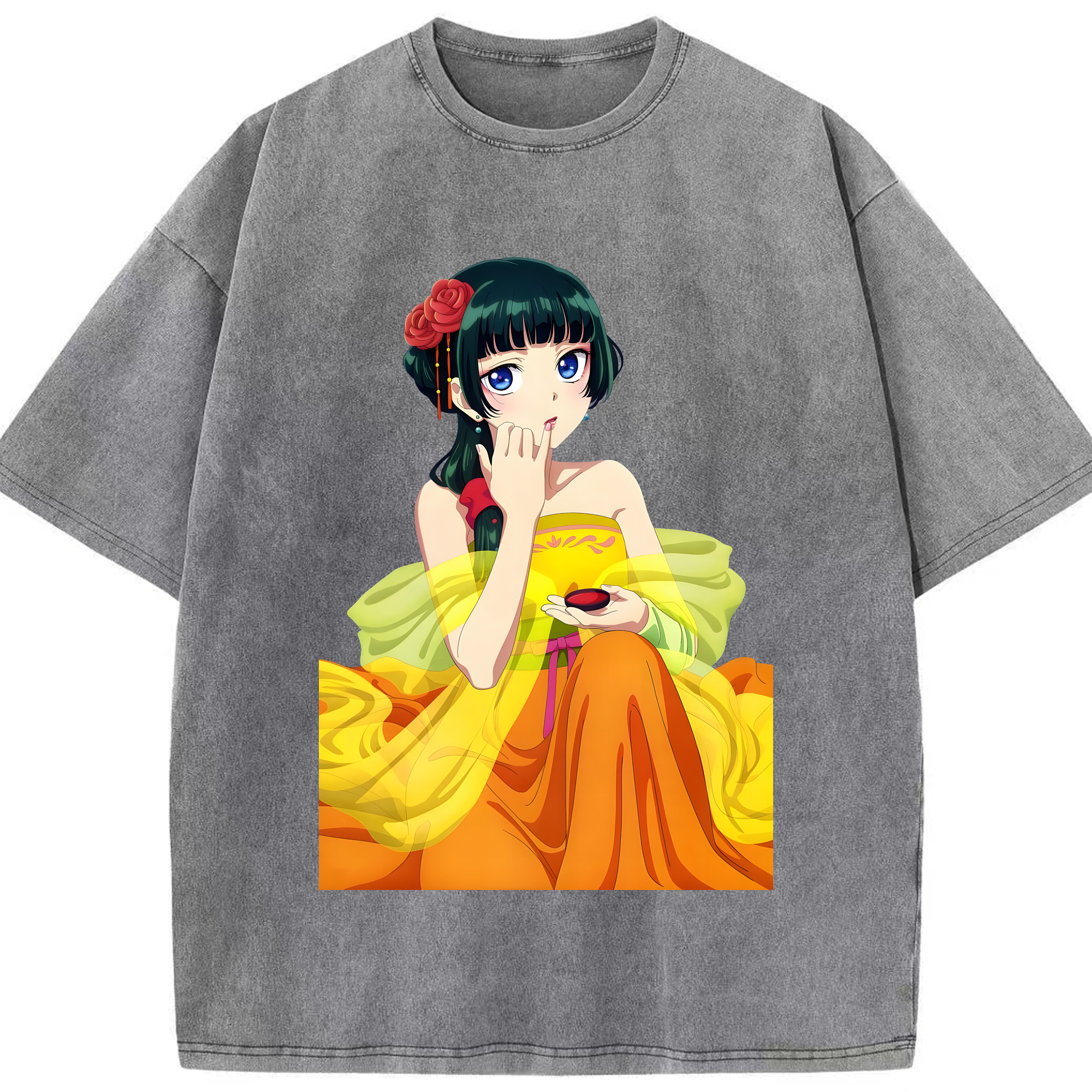 （画像用） 薬屋のひとりごと The Apothecary Diaries 綿100% ヴィンテージ風 半袖Tシャツ（フロントプリント）