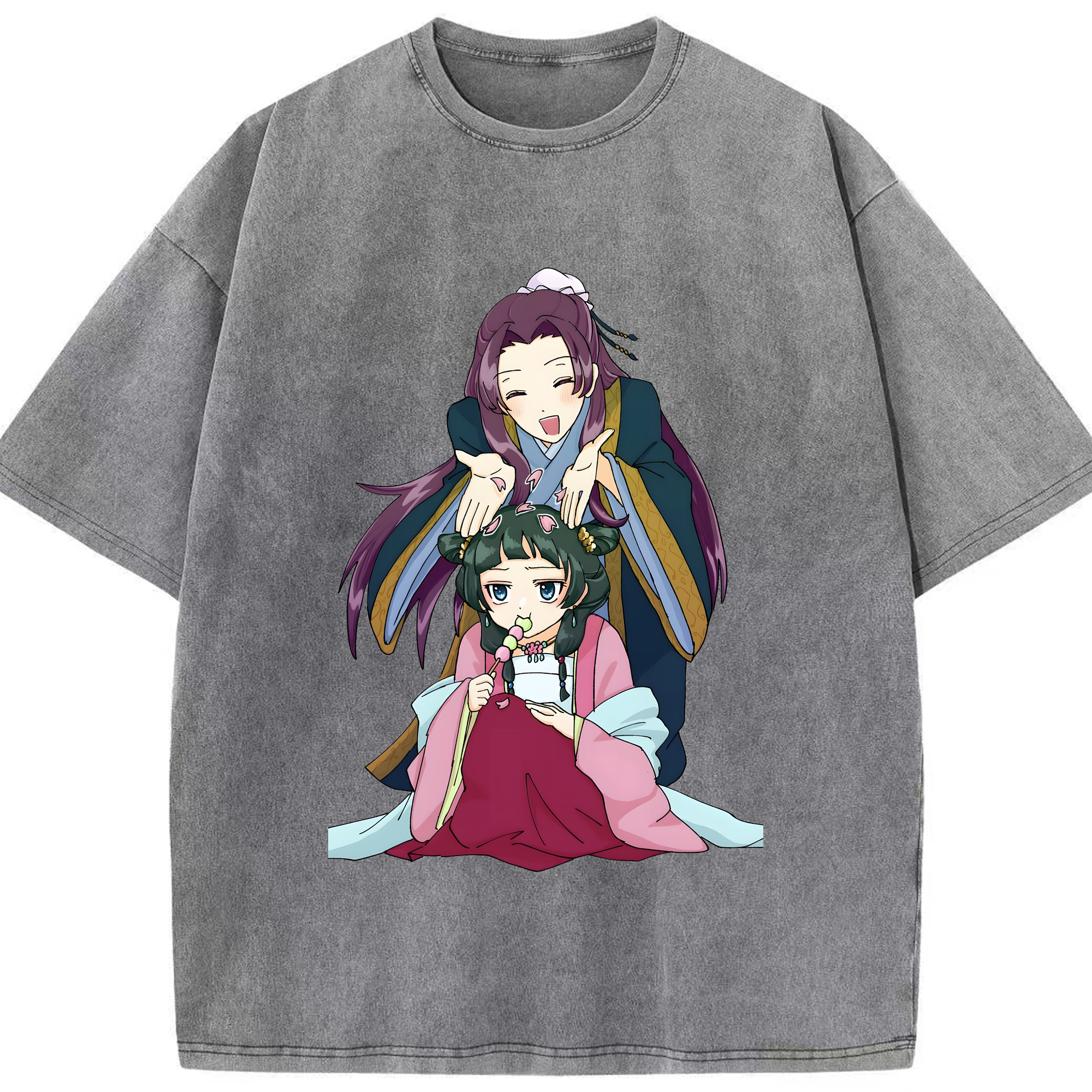 （画像用） 薬屋のひとりごと The Apothecary Diaries 綿100% ヴィンテージ風 半袖Tシャツ（フロントプリント）