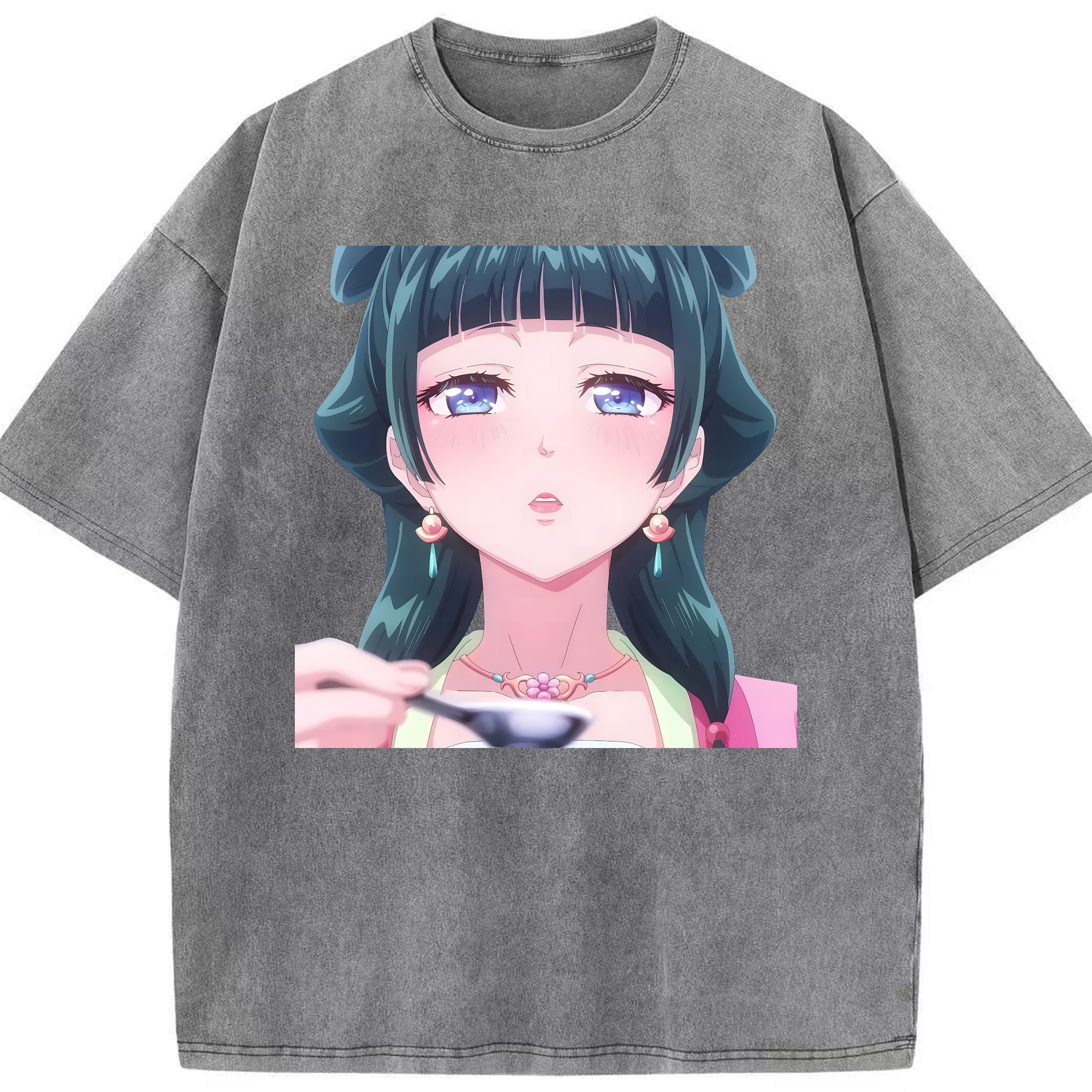 （画像用） 薬屋のひとりごと The Apothecary Diaries 綿100% ヴィンテージ風 半袖Tシャツ（フロントプリント）