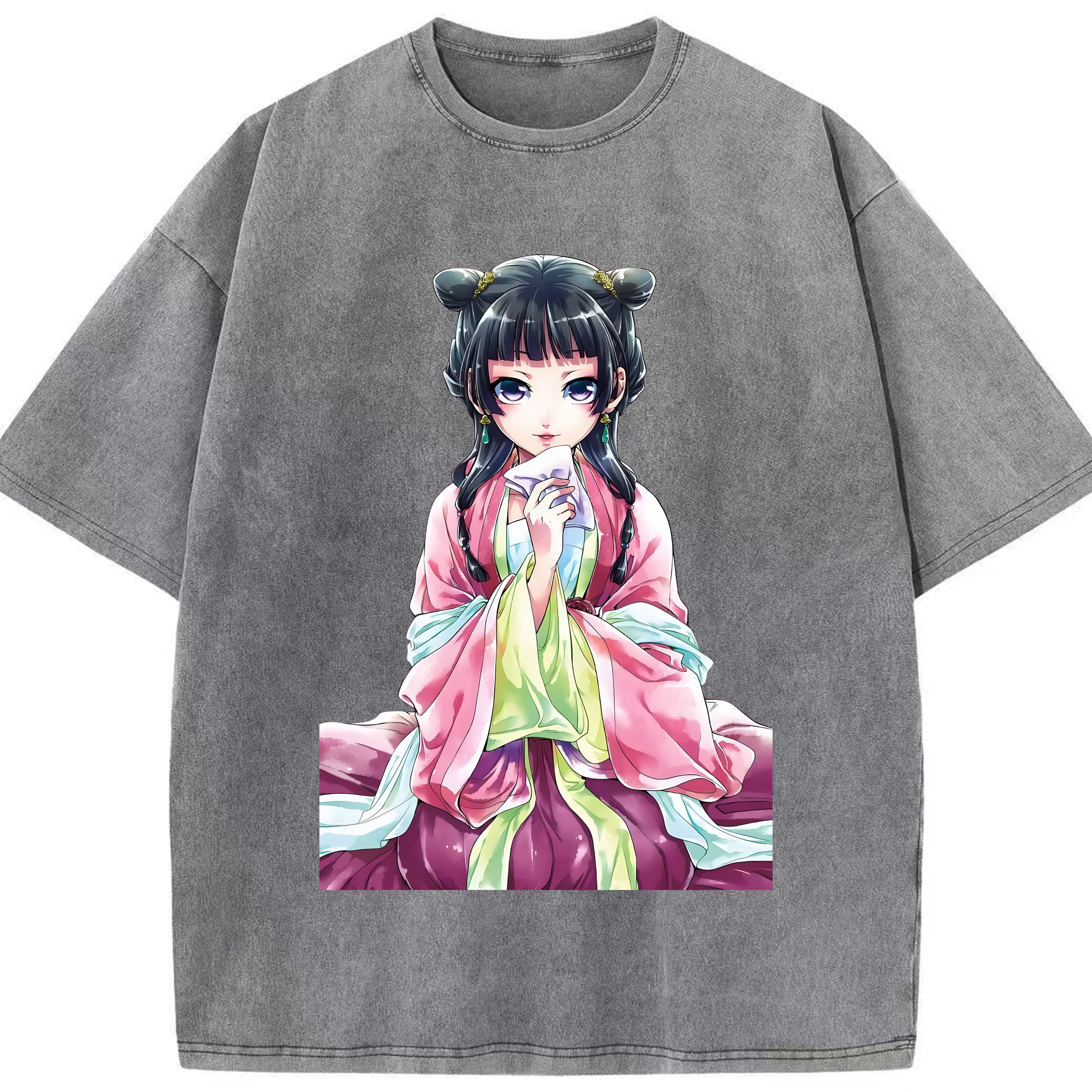 （画像用） 薬屋のひとりごと The Apothecary Diaries 綿100% ヴィンテージ風 半袖Tシャツ（フロントプリント）