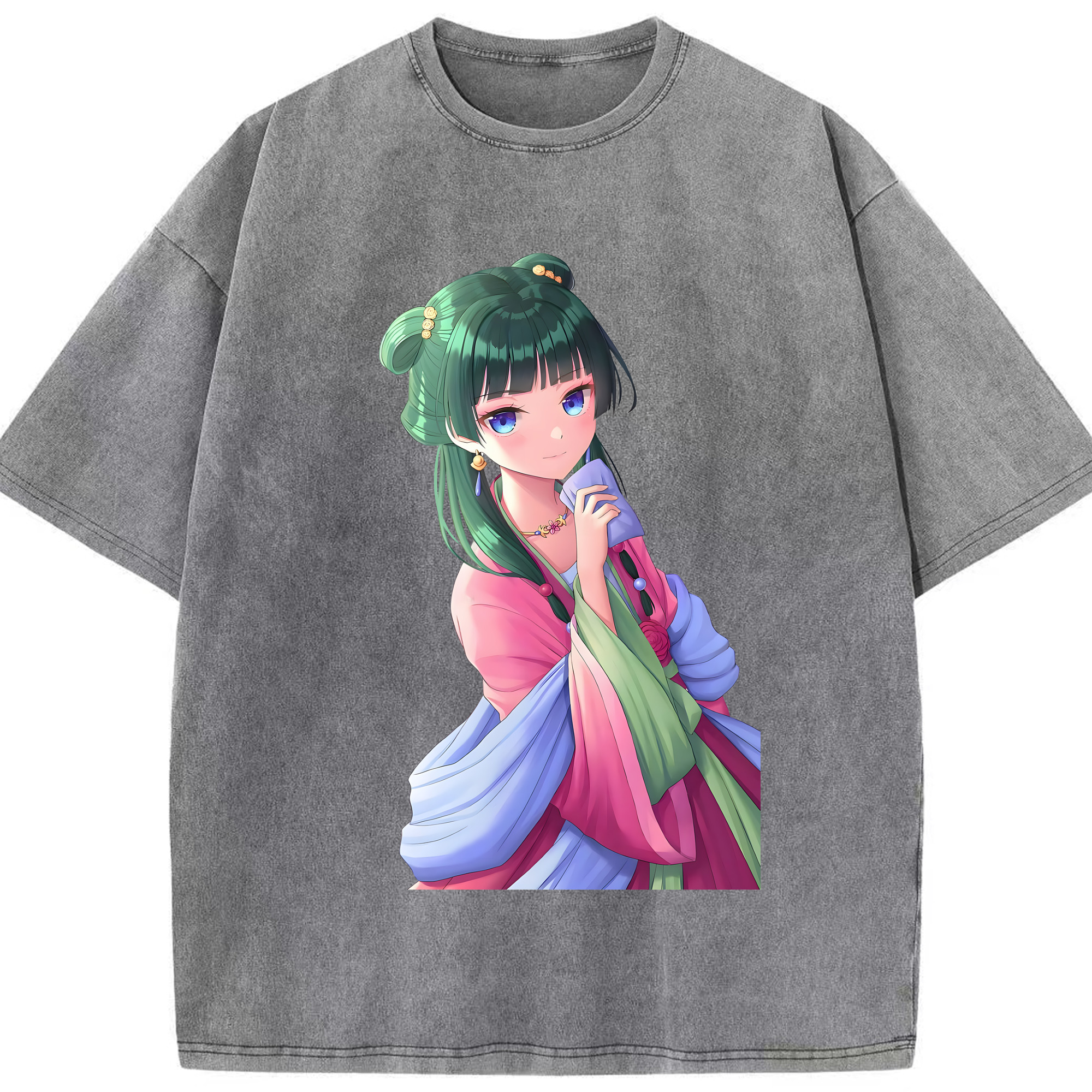 （画像用） 薬屋のひとりごと The Apothecary Diaries 綿100% ヴィンテージ風 半袖Tシャツ（フロントプリント）