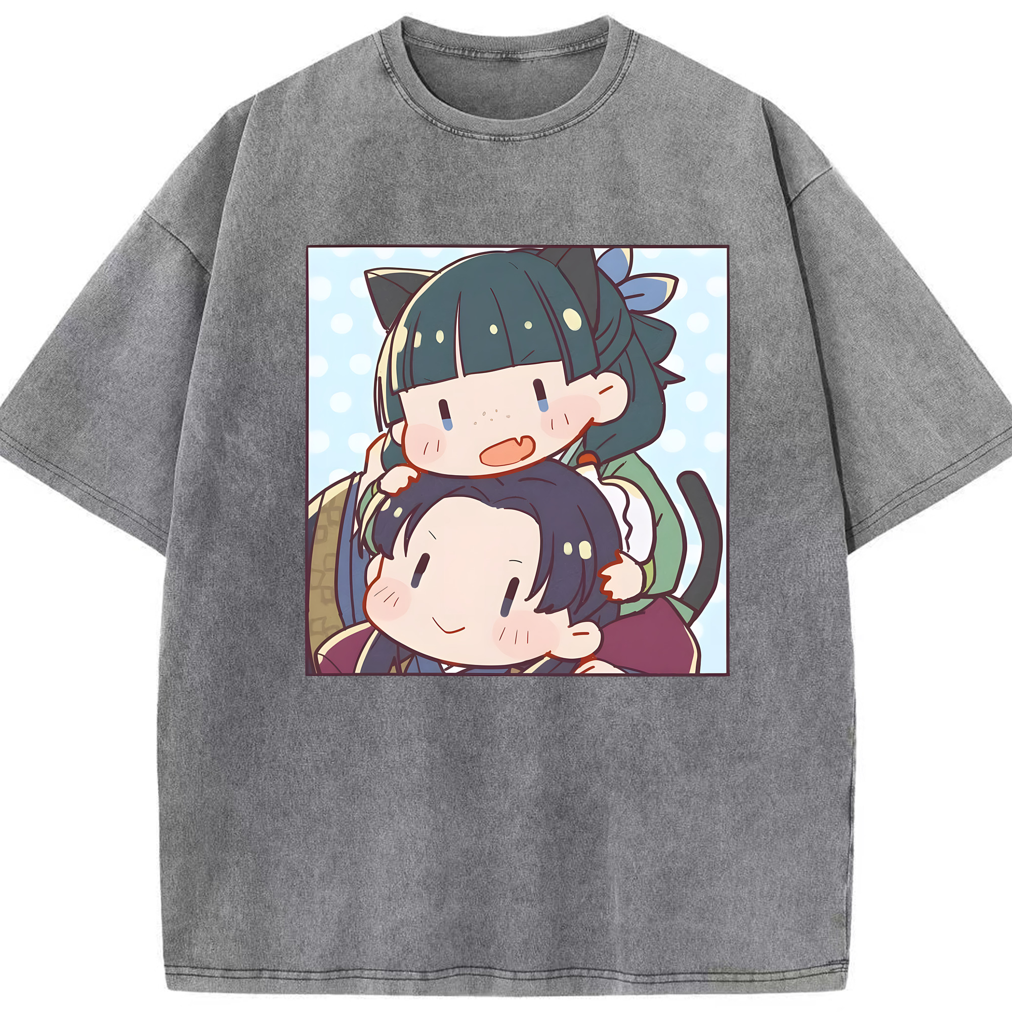 （画像用） 薬屋のひとりごと The Apothecary Diaries 綿100% ヴィンテージ風 半袖Tシャツ（フロントプリント）