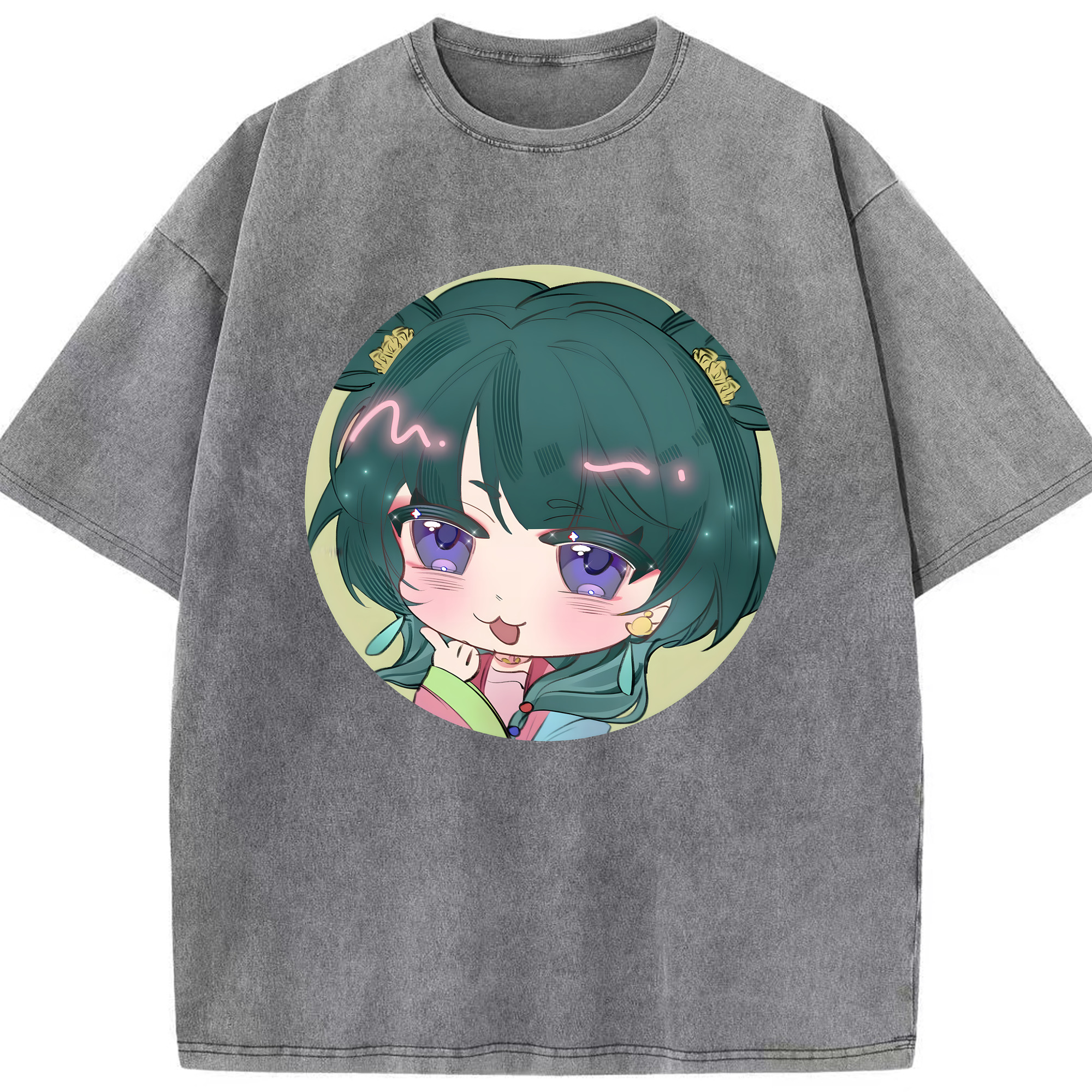 （画像用） 薬屋のひとりごと The Apothecary Diaries 綿100% ヴィンテージ風 半袖Tシャツ（フロントプリント）