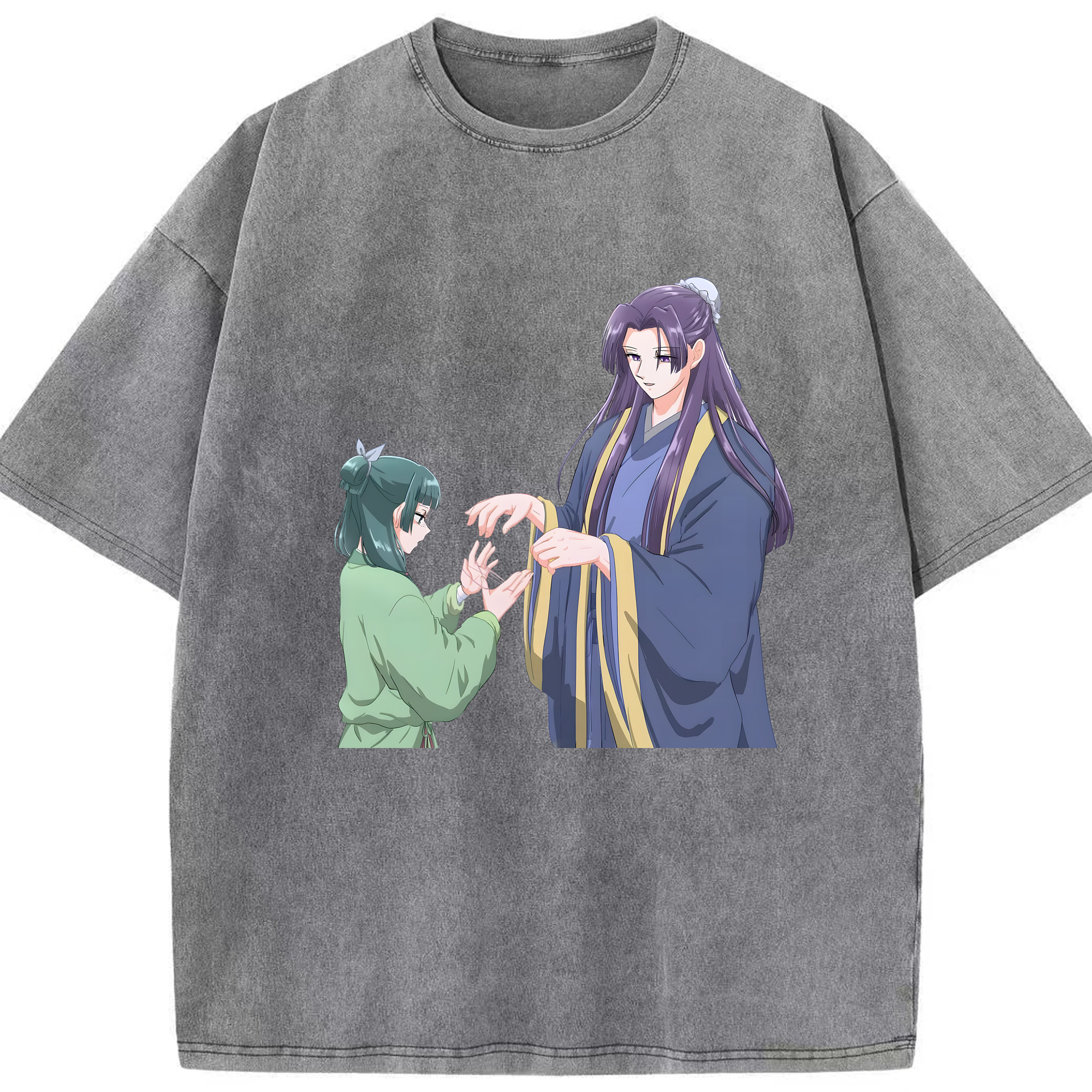 （画像用） 薬屋のひとりごと The Apothecary Diaries 綿100% ヴィンテージ風 半袖Tシャツ（フロントプリント）