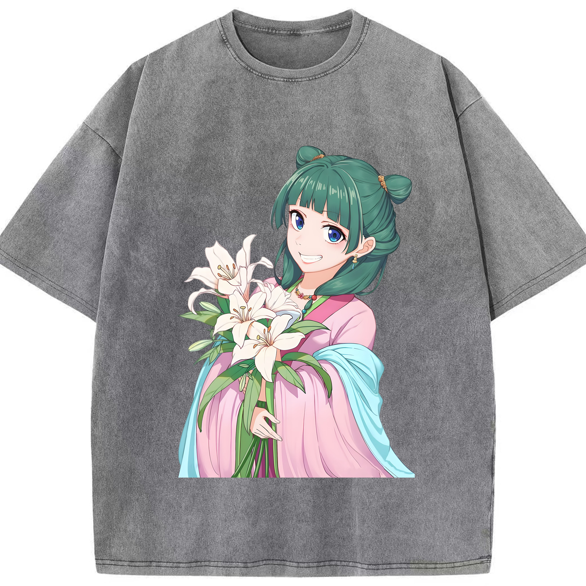 （画像用） 薬屋のひとりごと The Apothecary Diaries 綿100% ヴィンテージ風 半袖Tシャツ（フロントプリント）