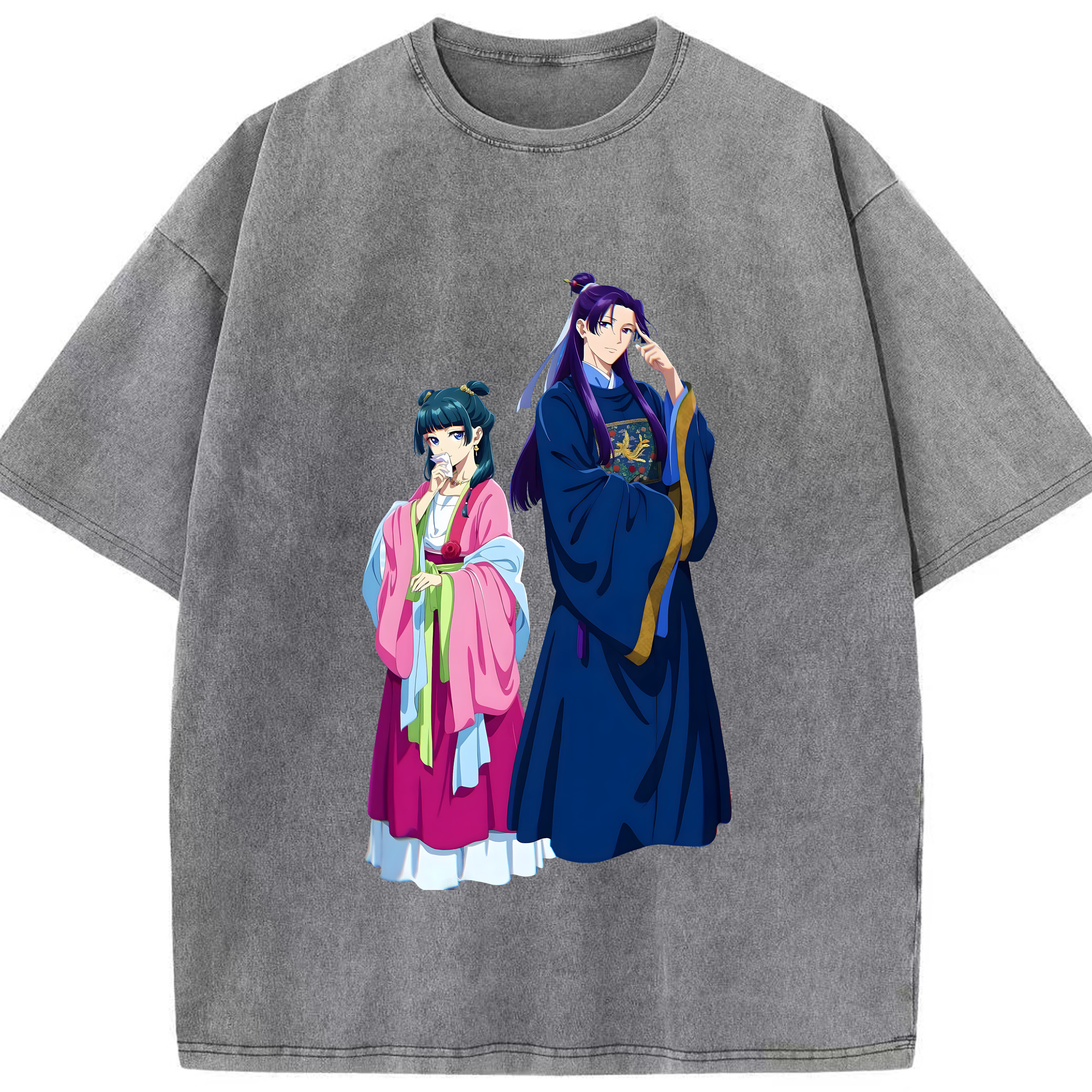 （画像用） 薬屋のひとりごと The Apothecary Diaries 綿100% ヴィンテージ風 半袖Tシャツ（フロントプリント）