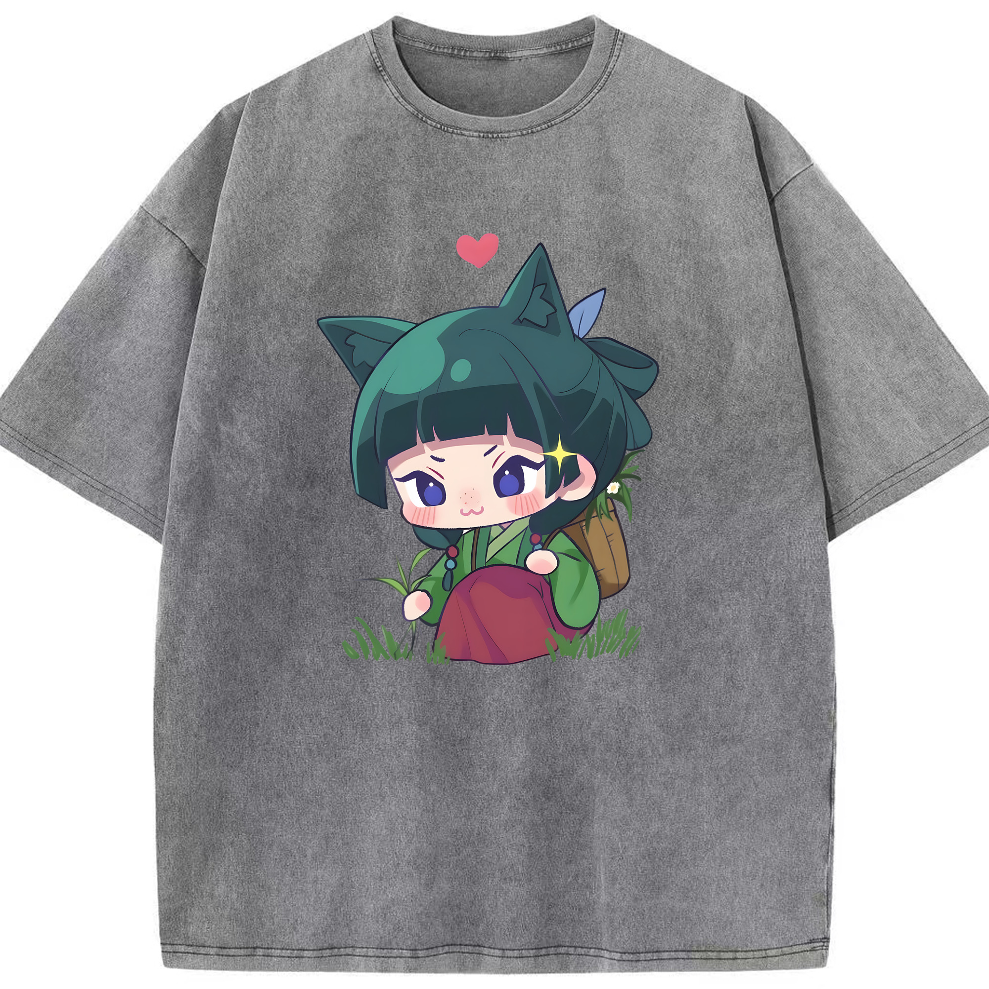 （画像用） 薬屋のひとりごと The Apothecary Diaries 綿100% ヴィンテージ風 半袖Tシャツ（フロントプリント）