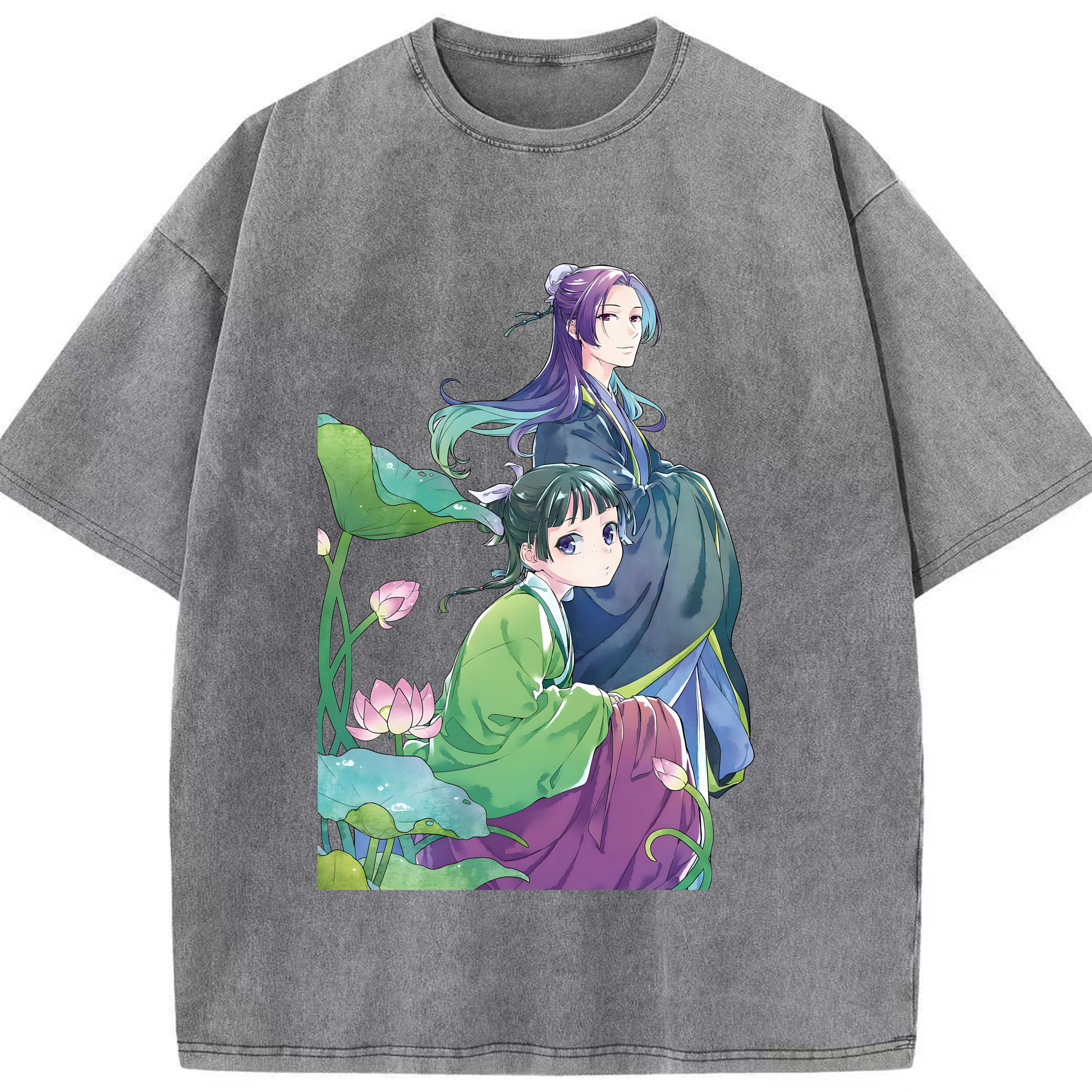（画像用） 薬屋のひとりごと The Apothecary Diaries 綿100% ヴィンテージ風 半袖Tシャツ（フロントプリント）