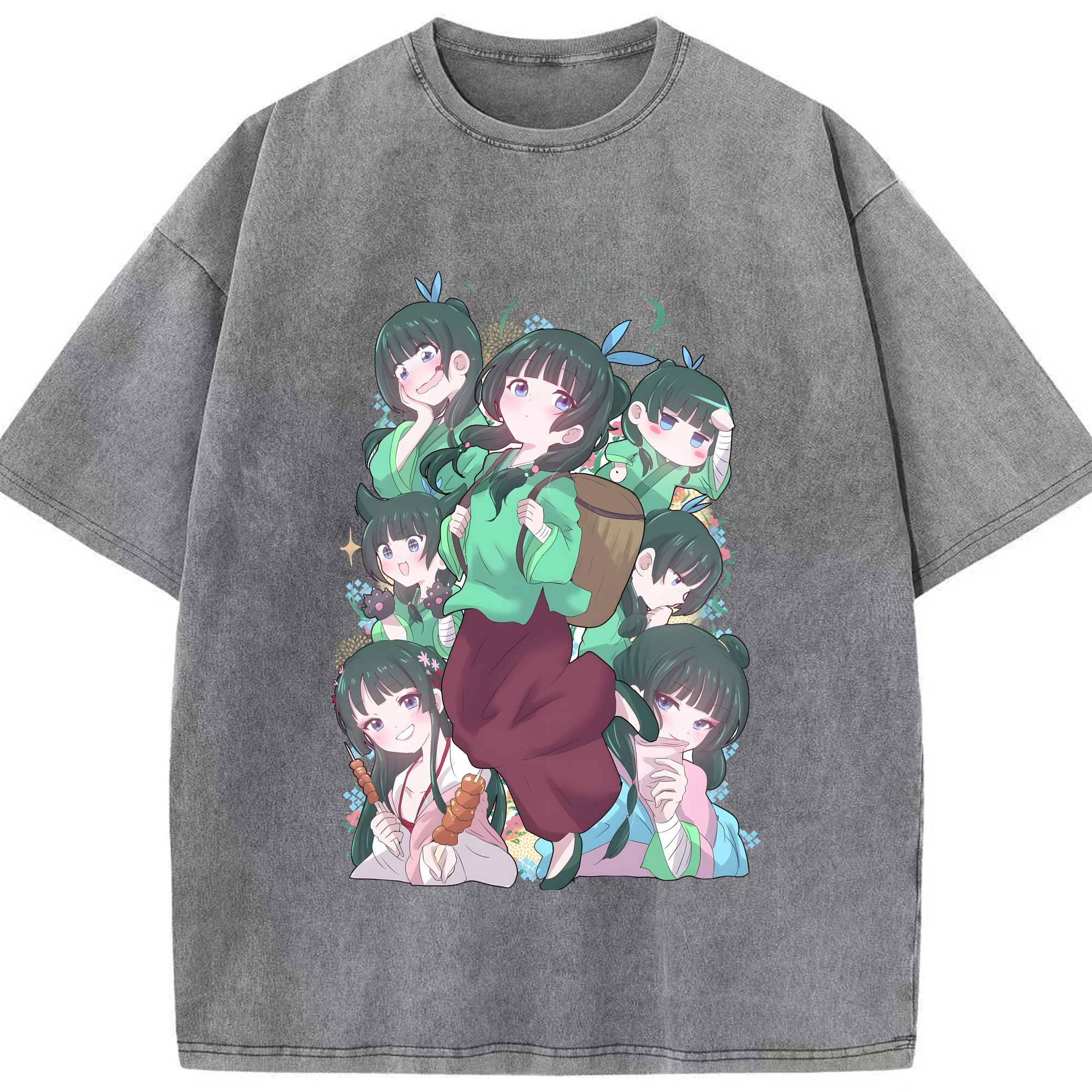 （画像用） 薬屋のひとりごと The Apothecary Diaries 綿100% ヴィンテージ風 半袖Tシャツ（フロントプリント）