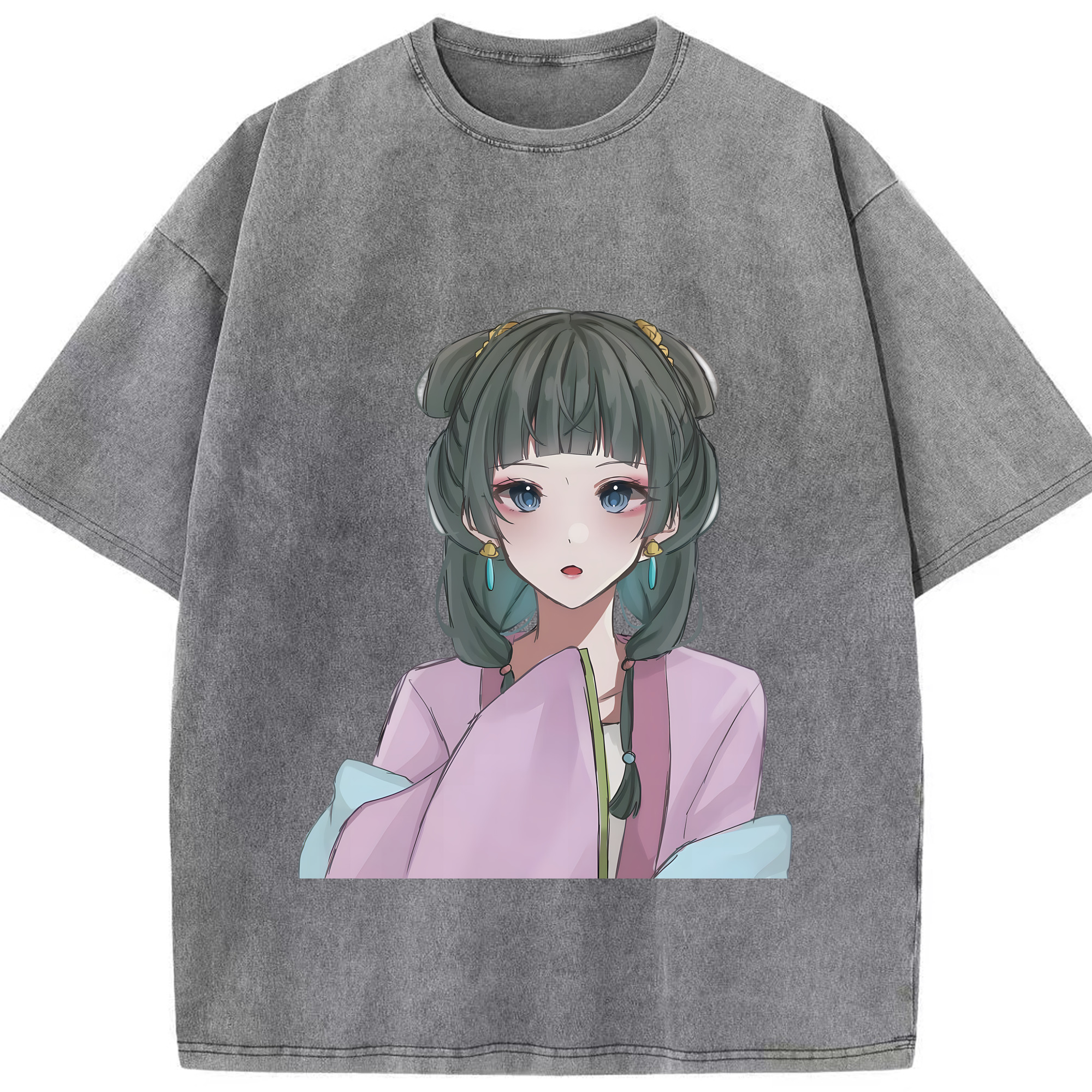 （画像用） 薬屋のひとりごと The Apothecary Diaries 綿100% ヴィンテージ風 半袖Tシャツ（フロントプリント）