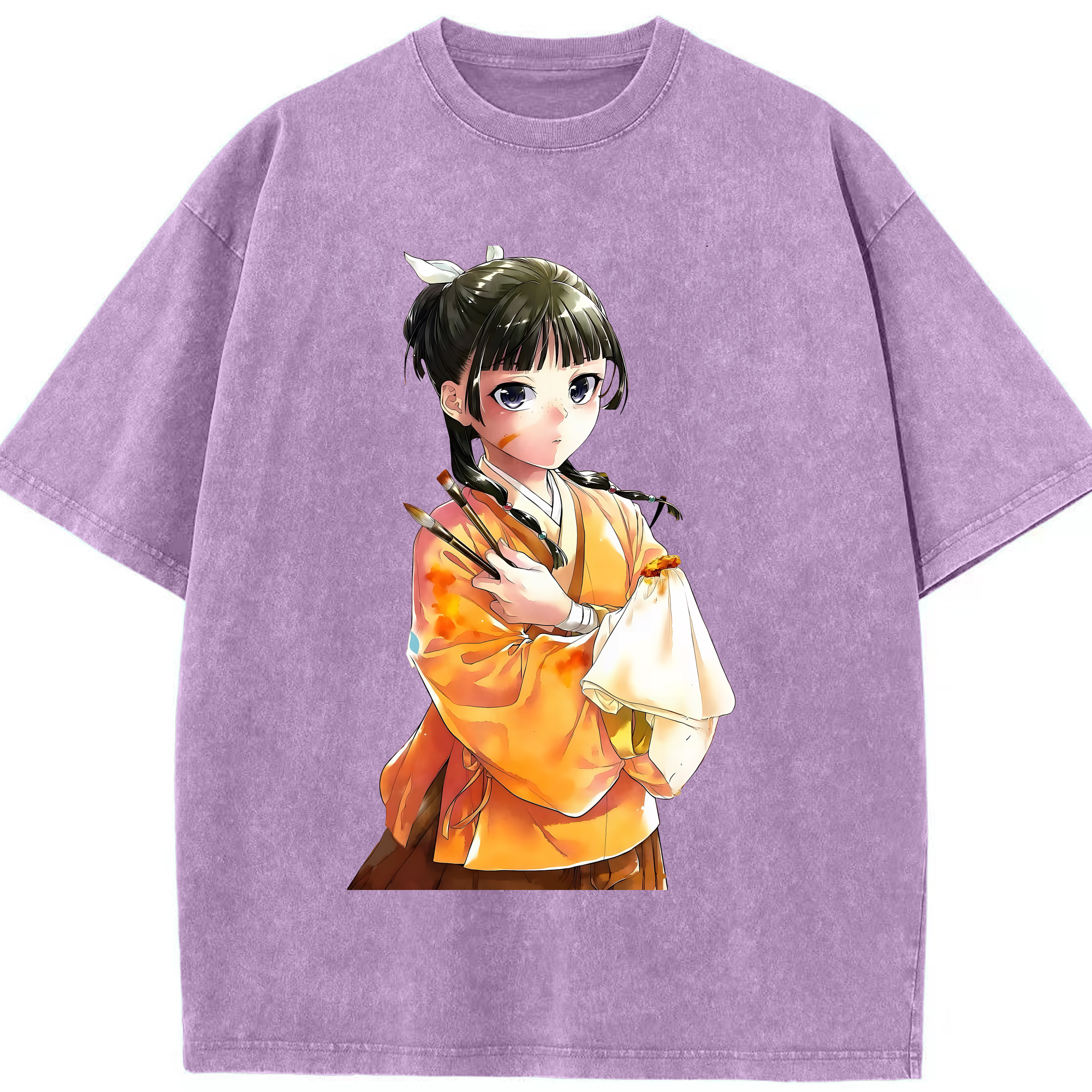 （画像用） 薬屋のひとりごと The Apothecary Diaries 綿100% ヴィンテージ風 半袖Tシャツ（フロントプリント）
