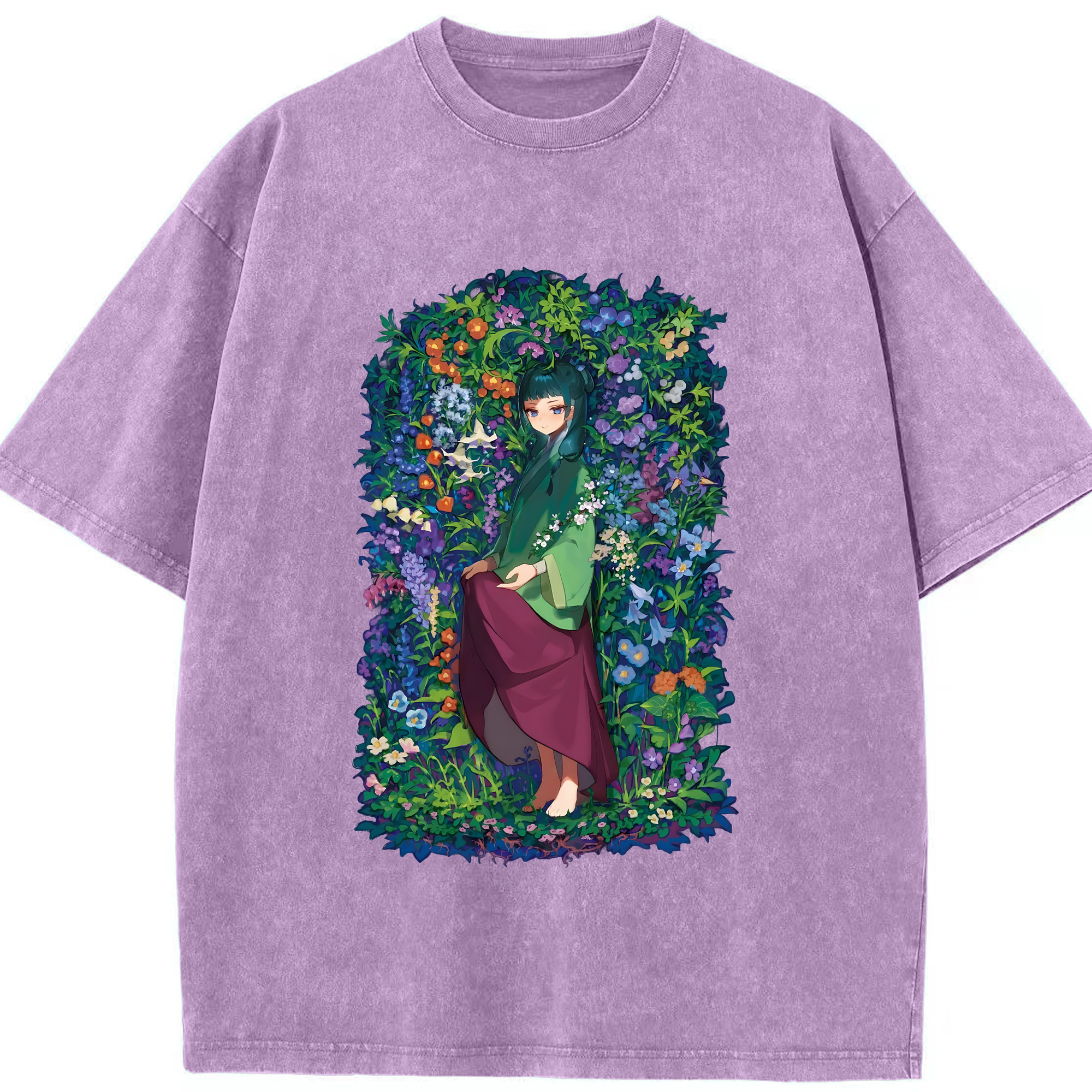 （画像用） 薬屋のひとりごと The Apothecary Diaries 綿100% ヴィンテージ風 半袖Tシャツ（フロントプリント）
