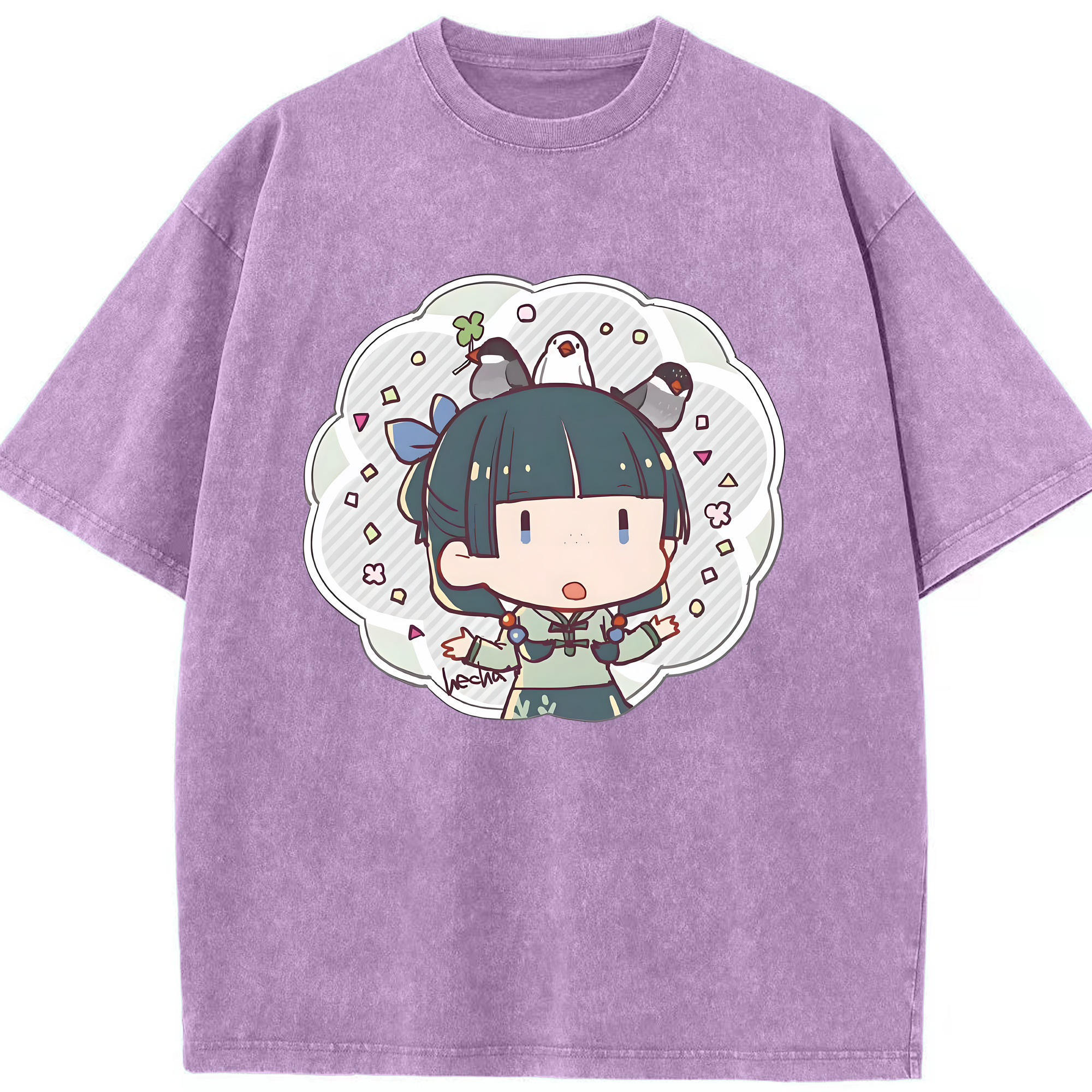 （画像用） 薬屋のひとりごと The Apothecary Diaries 綿100% ヴィンテージ風 半袖Tシャツ（フロントプリント）