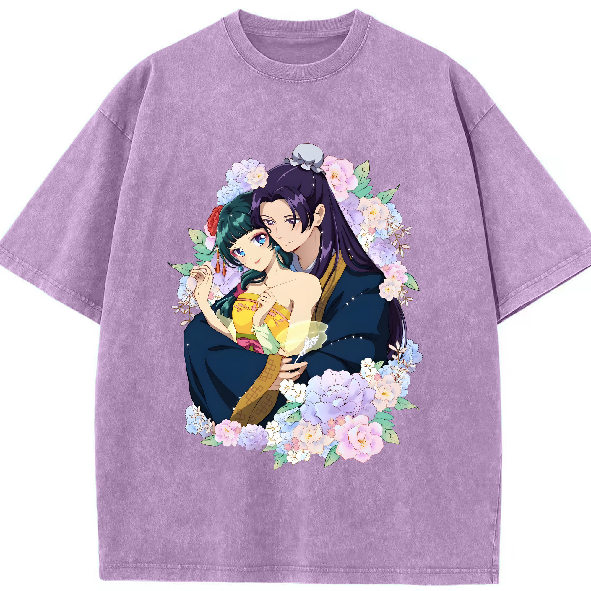 （画像用） 薬屋のひとりごと The Apothecary Diaries 綿100% ヴィンテージ風 半袖Tシャツ（フロントプリント）