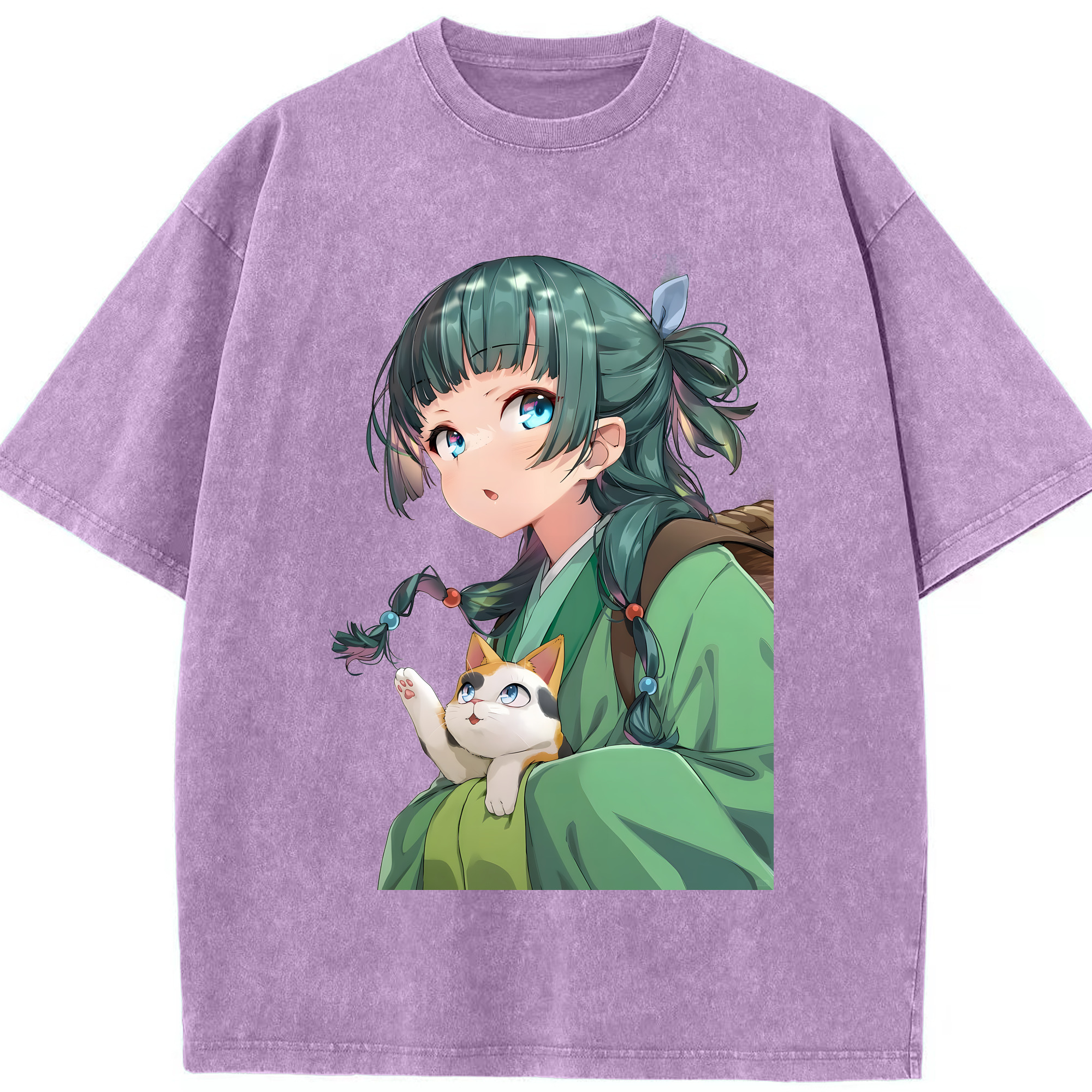 （画像用） 薬屋のひとりごと The Apothecary Diaries 綿100% ヴィンテージ風 半袖Tシャツ（フロントプリント）