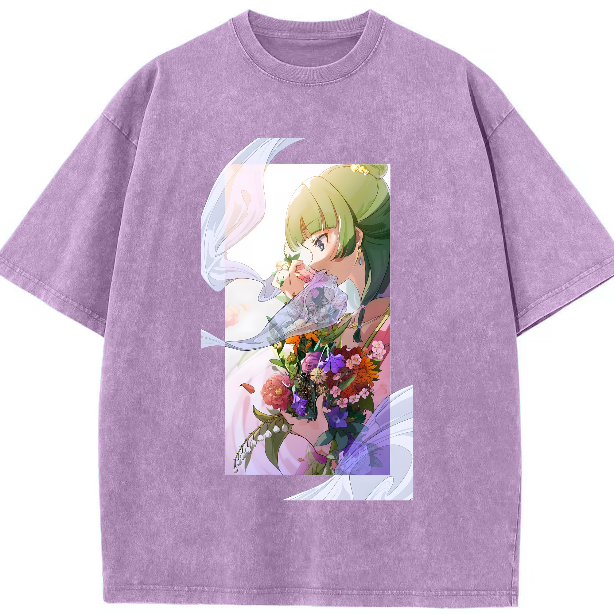 （画像用） 薬屋のひとりごと The Apothecary Diaries 綿100% ヴィンテージ風 半袖Tシャツ（フロントプリント）