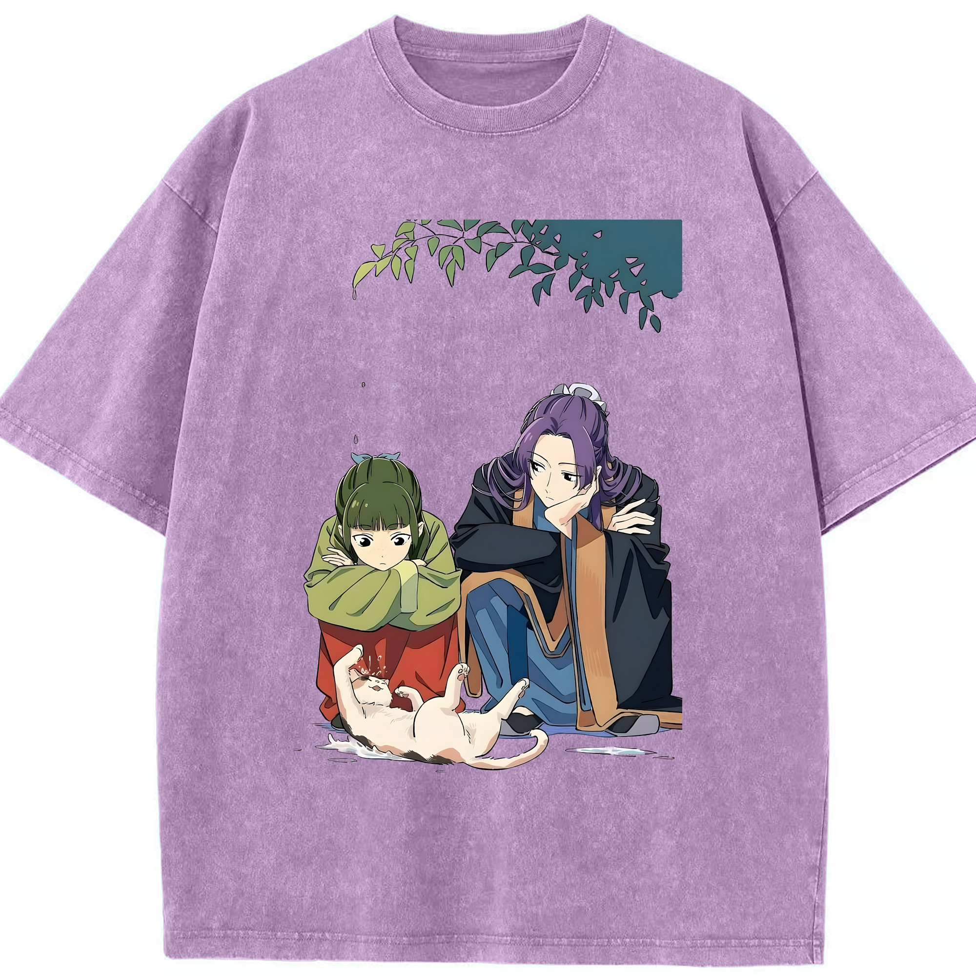 （画像用） 薬屋のひとりごと The Apothecary Diaries 綿100% ヴィンテージ風 半袖Tシャツ（フロントプリント）