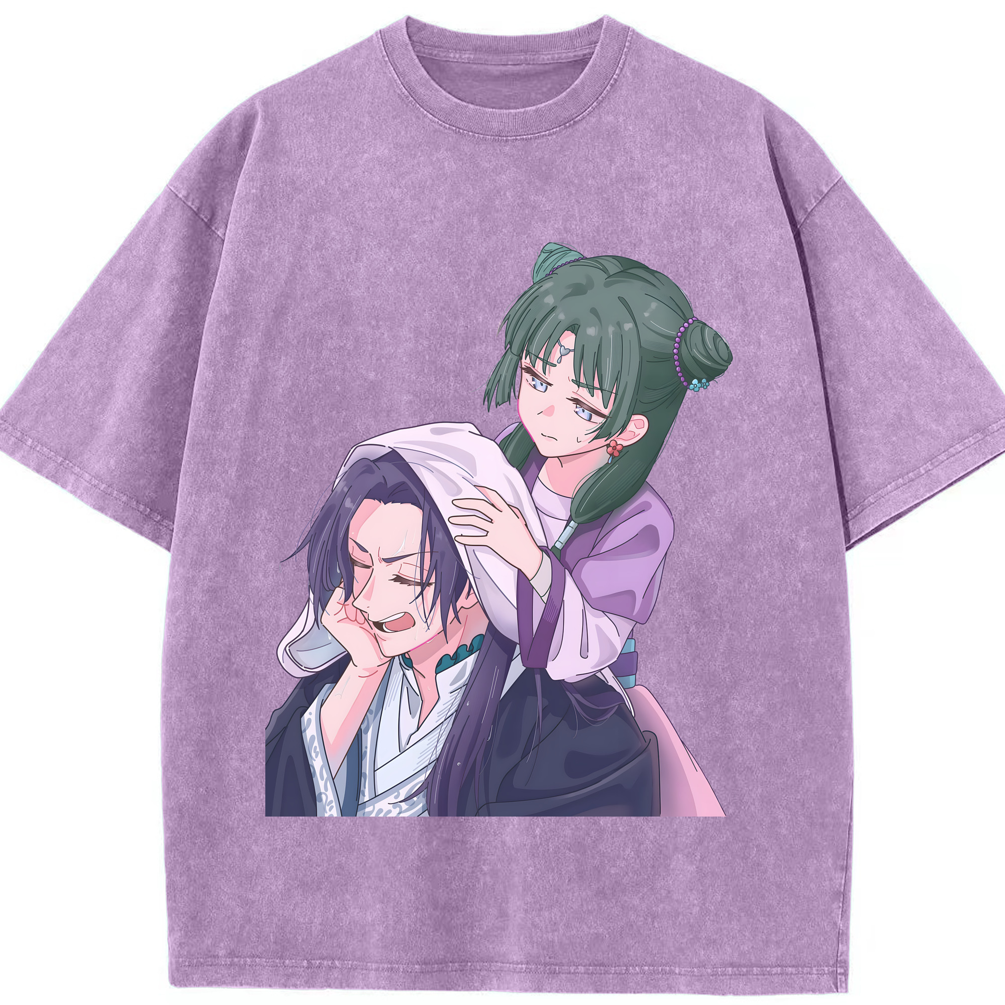 （画像用） 薬屋のひとりごと The Apothecary Diaries 綿100% ヴィンテージ風 半袖Tシャツ（フロントプリント）