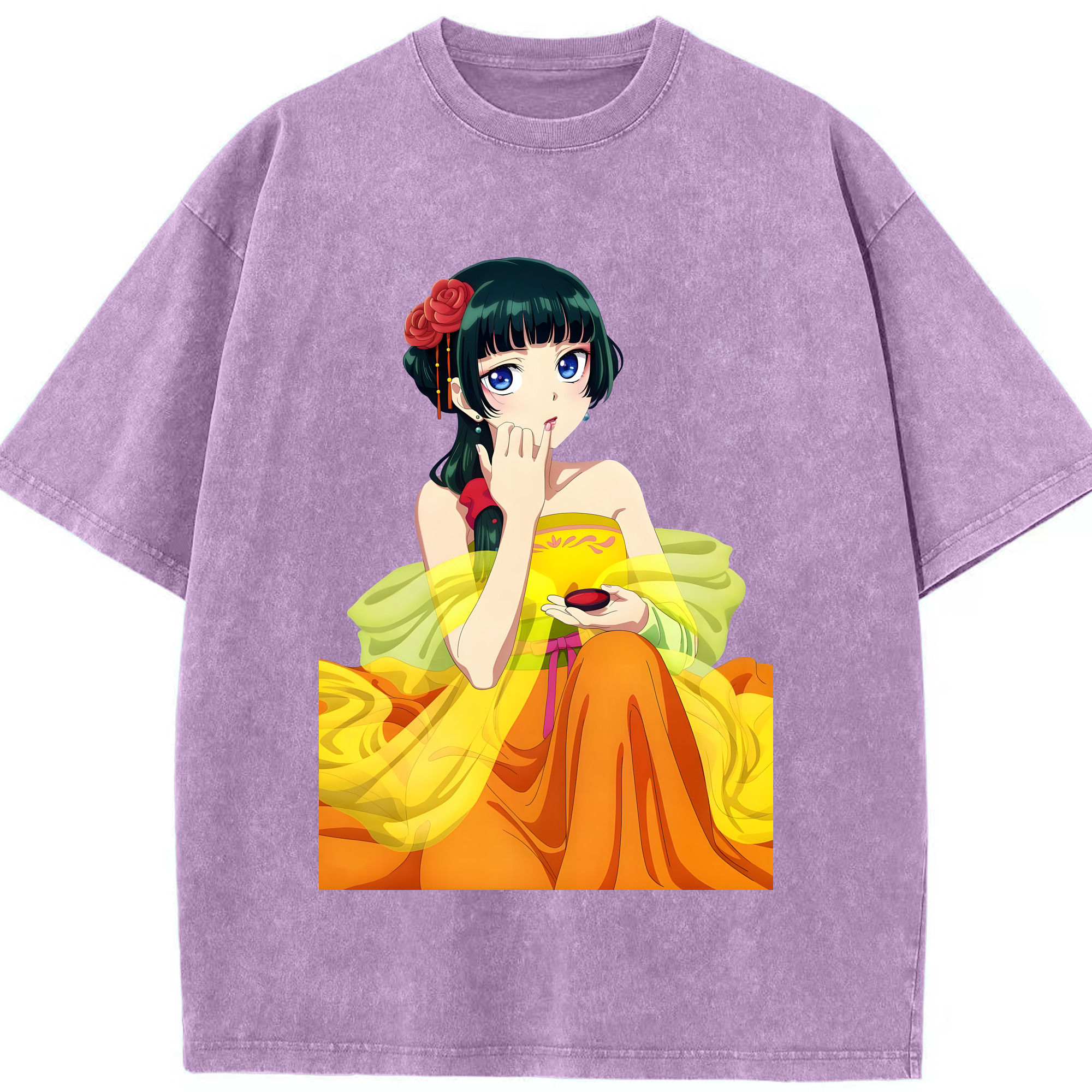 （画像用） 薬屋のひとりごと The Apothecary Diaries 綿100% ヴィンテージ風 半袖Tシャツ（フロントプリント）