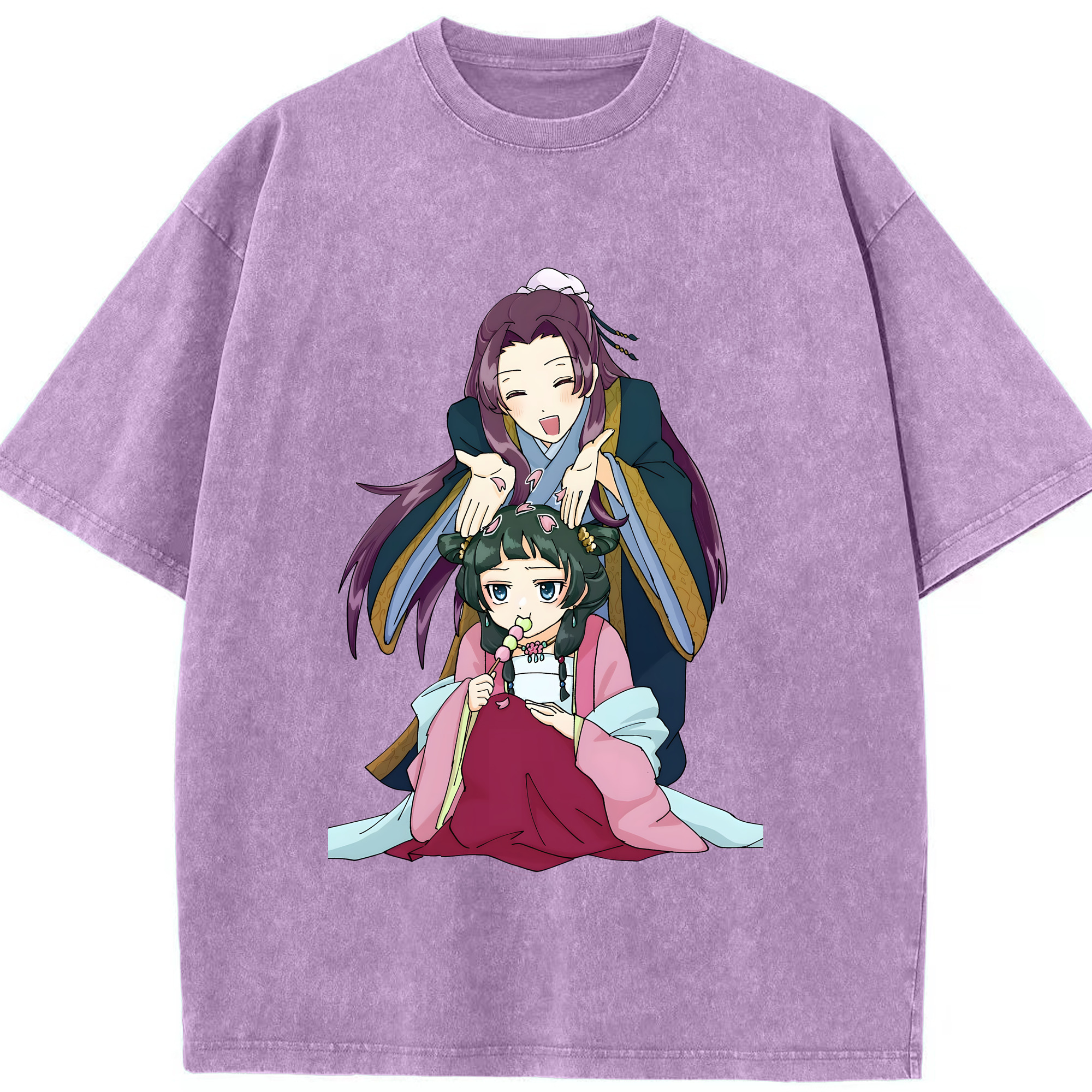 （画像用） 薬屋のひとりごと The Apothecary Diaries 綿100% ヴィンテージ風 半袖Tシャツ（フロントプリント）