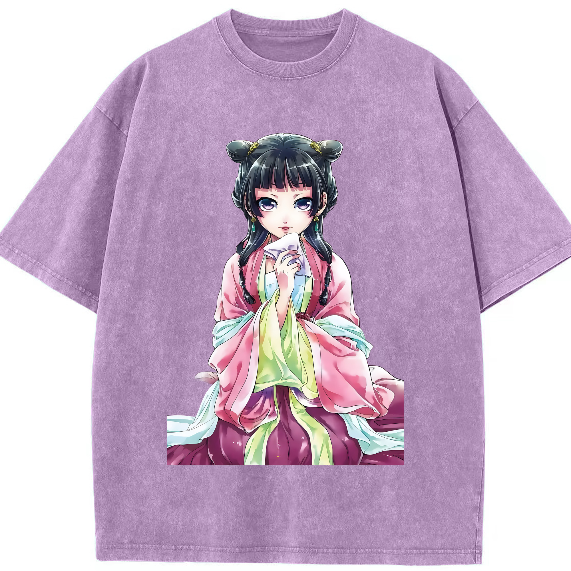 （画像用） 薬屋のひとりごと The Apothecary Diaries 綿100% ヴィンテージ風 半袖Tシャツ（フロントプリント）