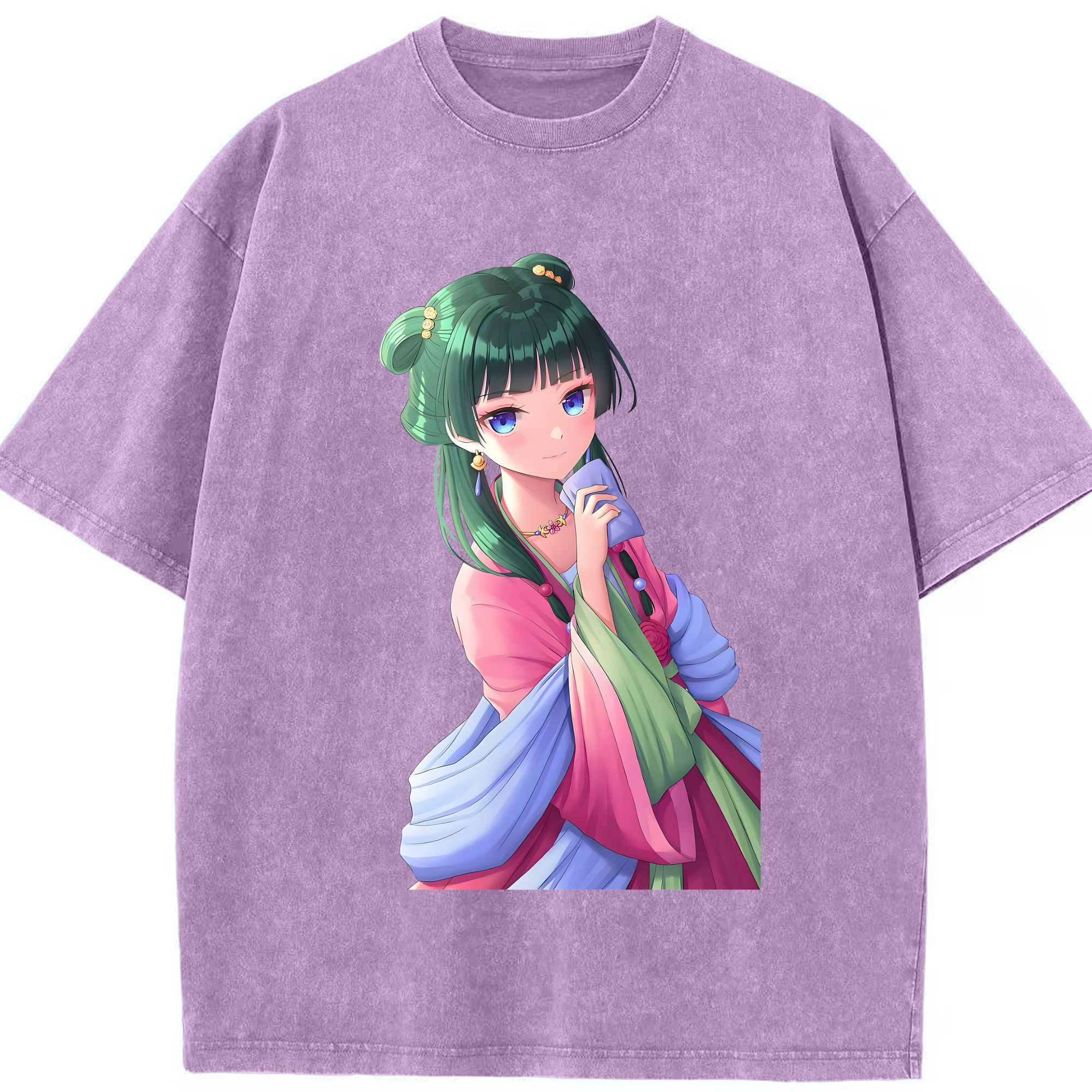 （画像用） 薬屋のひとりごと The Apothecary Diaries 綿100% ヴィンテージ風 半袖Tシャツ（フロントプリント）