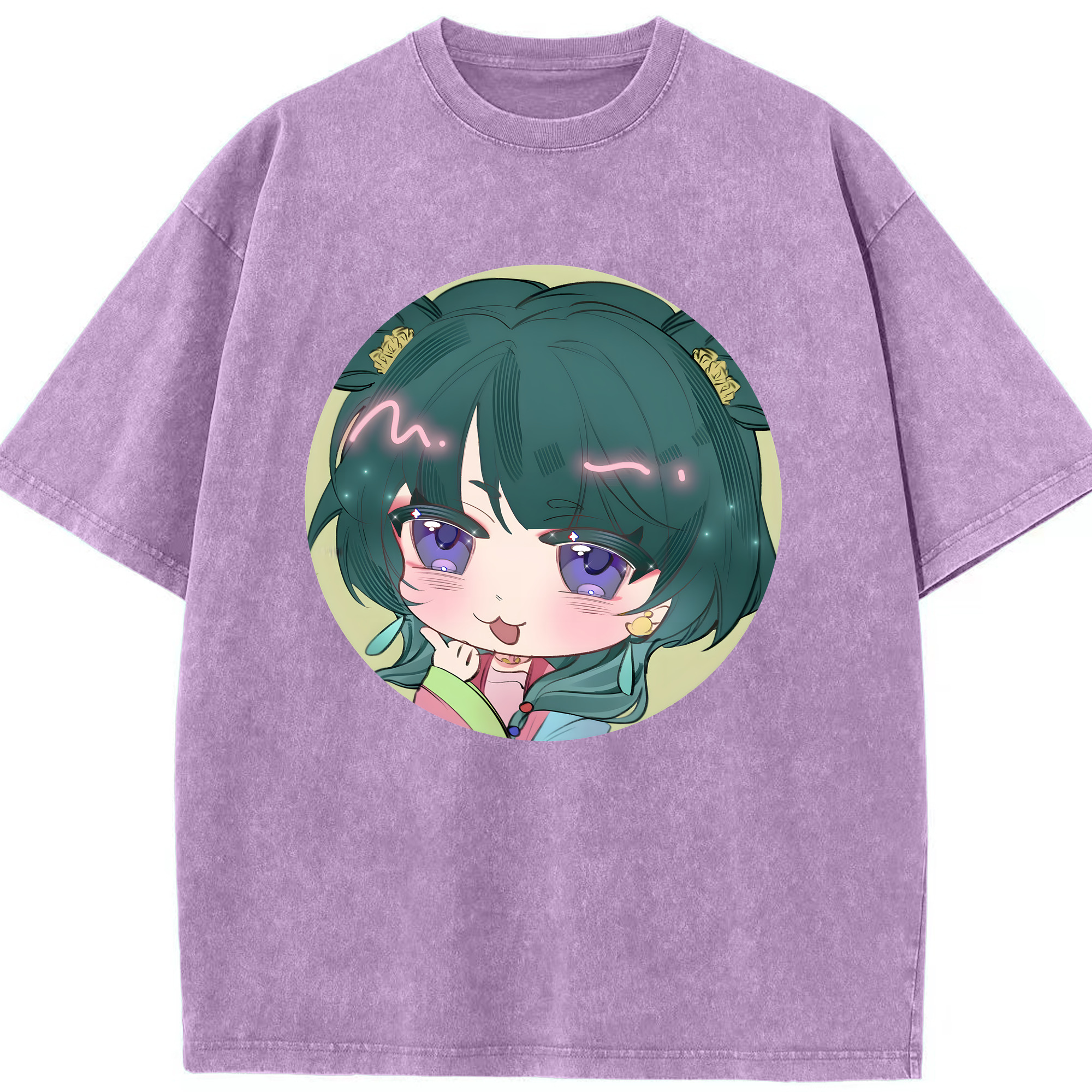 （画像用） 薬屋のひとりごと The Apothecary Diaries 綿100% ヴィンテージ風 半袖Tシャツ（フロントプリント）