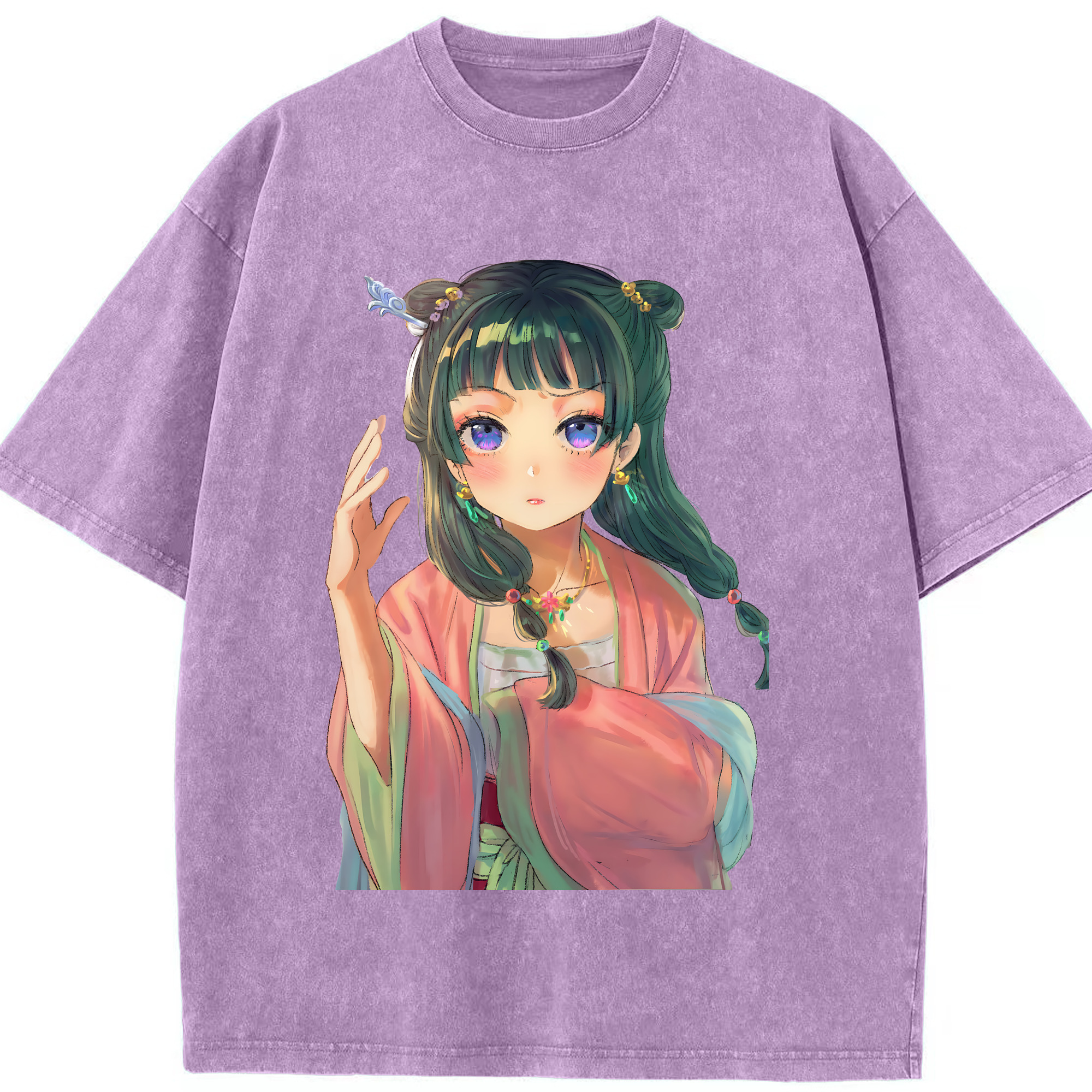 （画像用） 薬屋のひとりごと The Apothecary Diaries 綿100% ヴィンテージ風 半袖Tシャツ（フロントプリント）