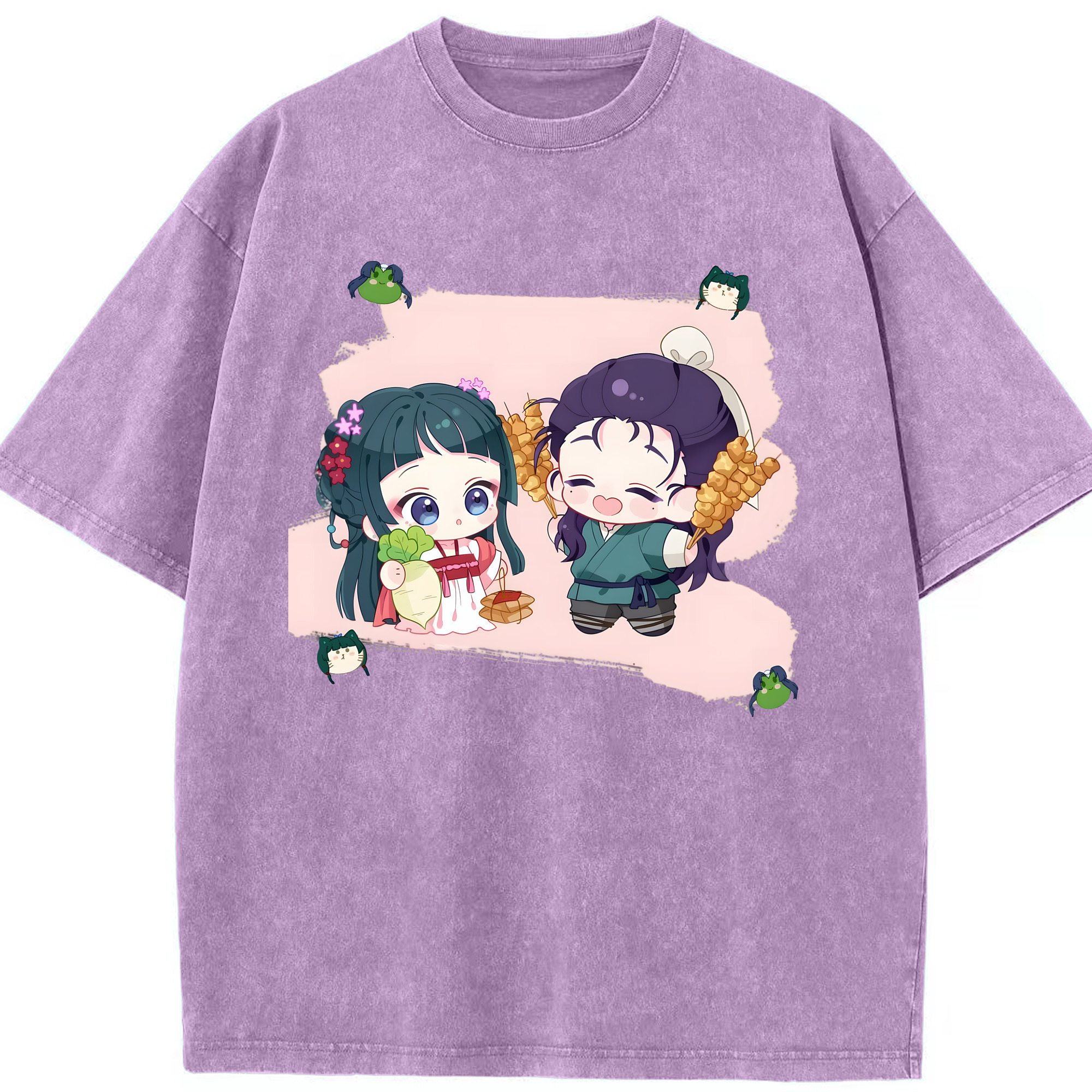 （画像用） 薬屋のひとりごと The Apothecary Diaries 綿100% ヴィンテージ風 半袖Tシャツ（フロントプリント）