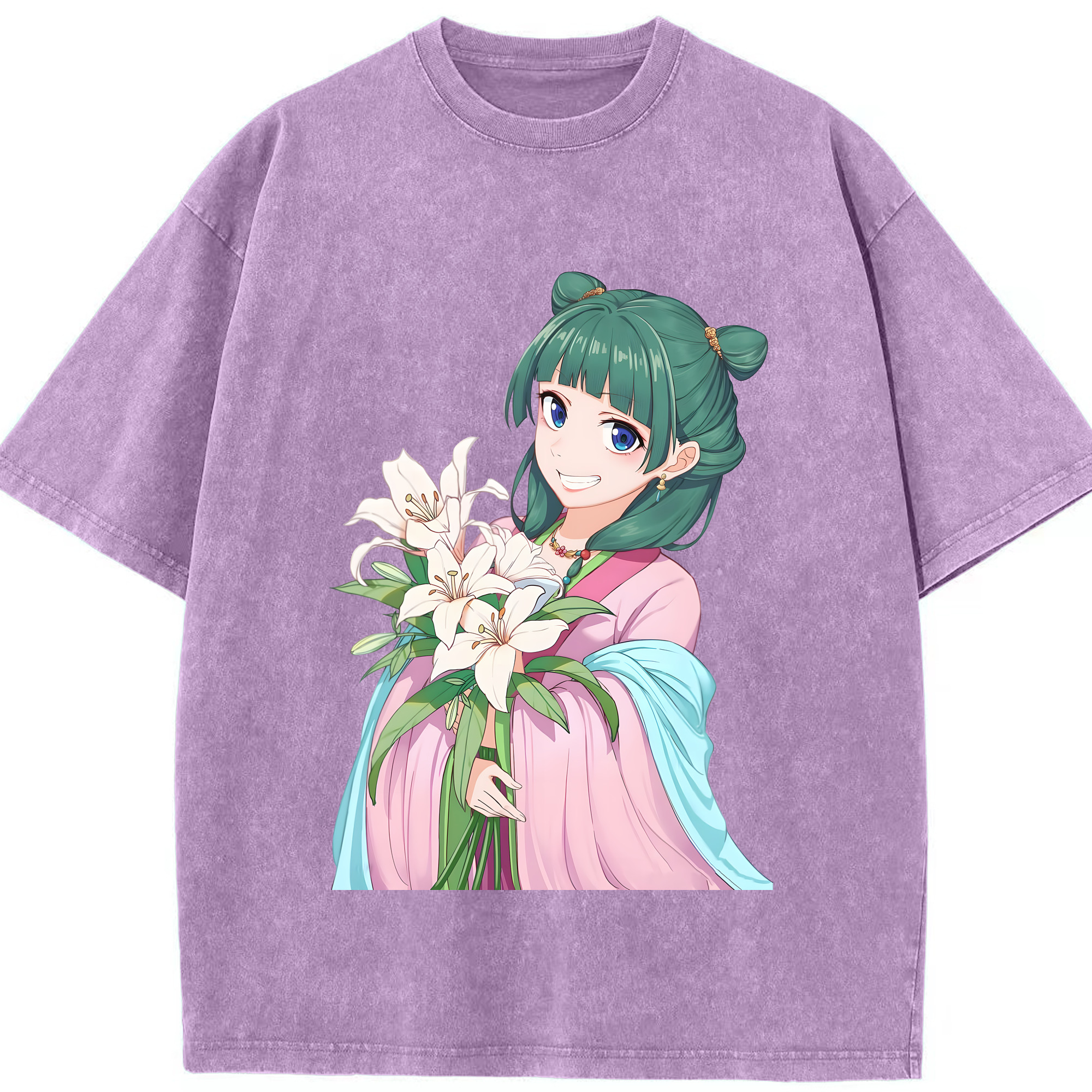 （画像用） 薬屋のひとりごと The Apothecary Diaries 綿100% ヴィンテージ風 半袖Tシャツ（フロントプリント）