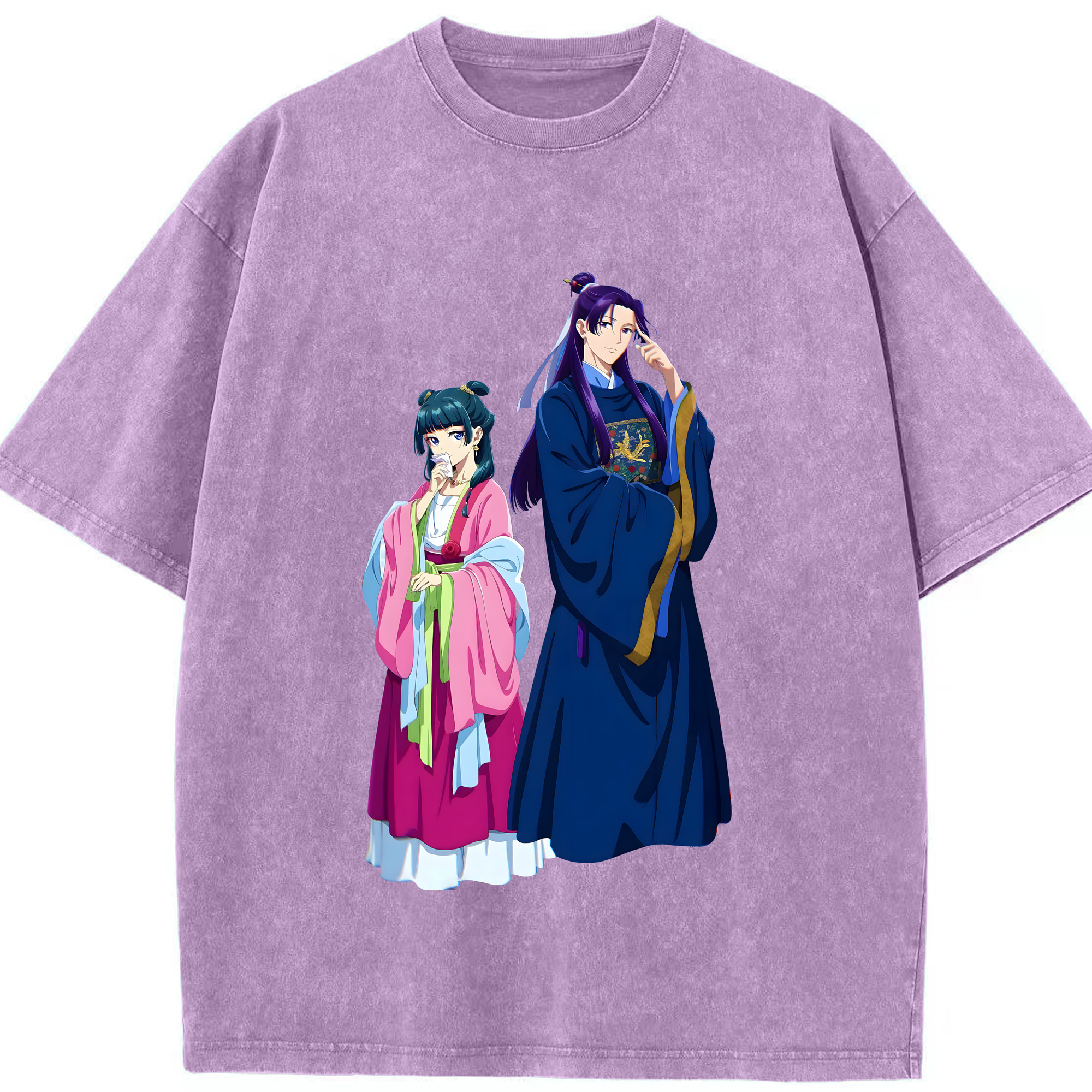（画像用） 薬屋のひとりごと The Apothecary Diaries 綿100% ヴィンテージ風 半袖Tシャツ（フロントプリント）