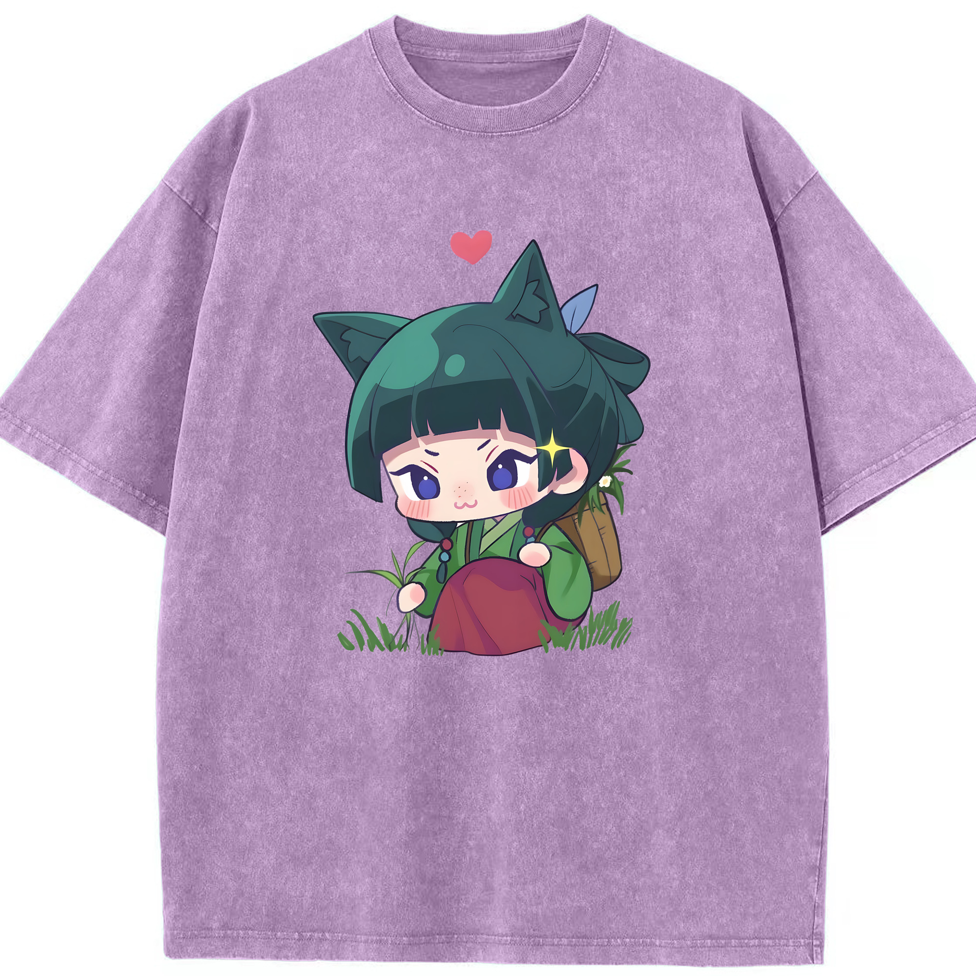 （画像用） 薬屋のひとりごと The Apothecary Diaries 綿100% ヴィンテージ風 半袖Tシャツ（フロントプリント）
