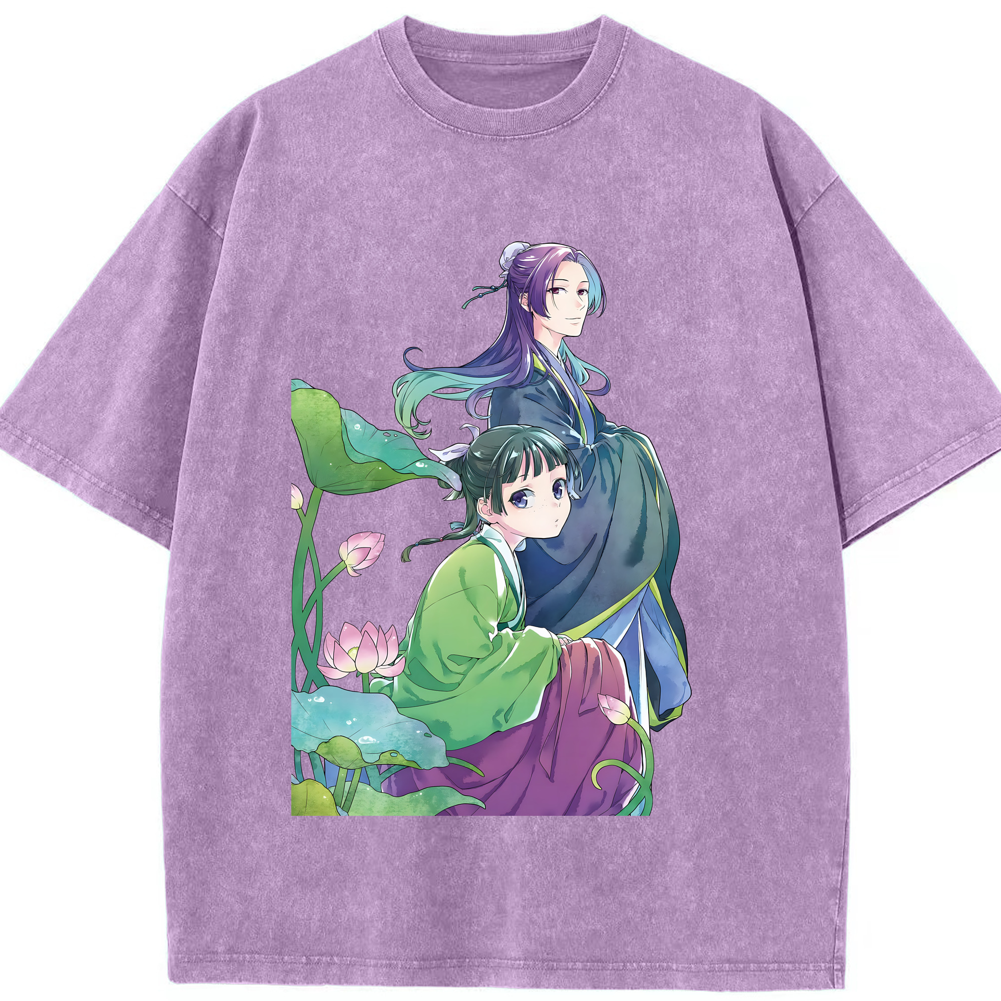 （画像用） 薬屋のひとりごと The Apothecary Diaries 綿100% ヴィンテージ風 半袖Tシャツ（フロントプリント）